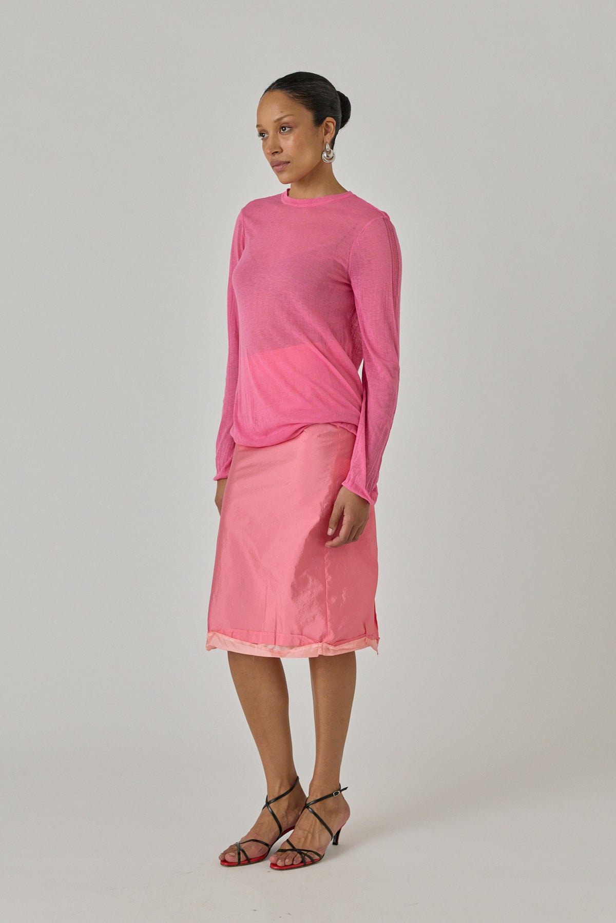Crease Long Knit Top