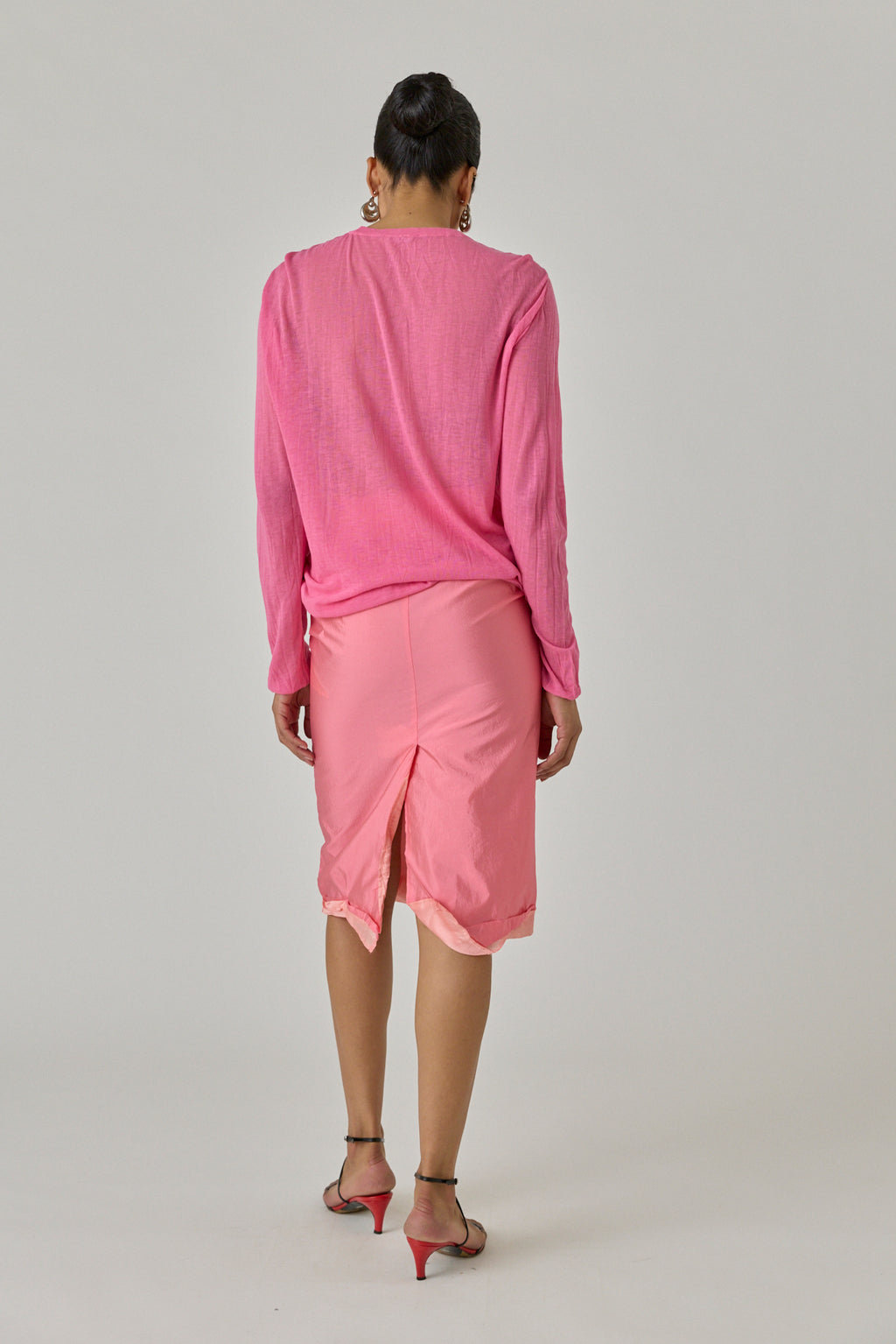 Crease Long Knit Top