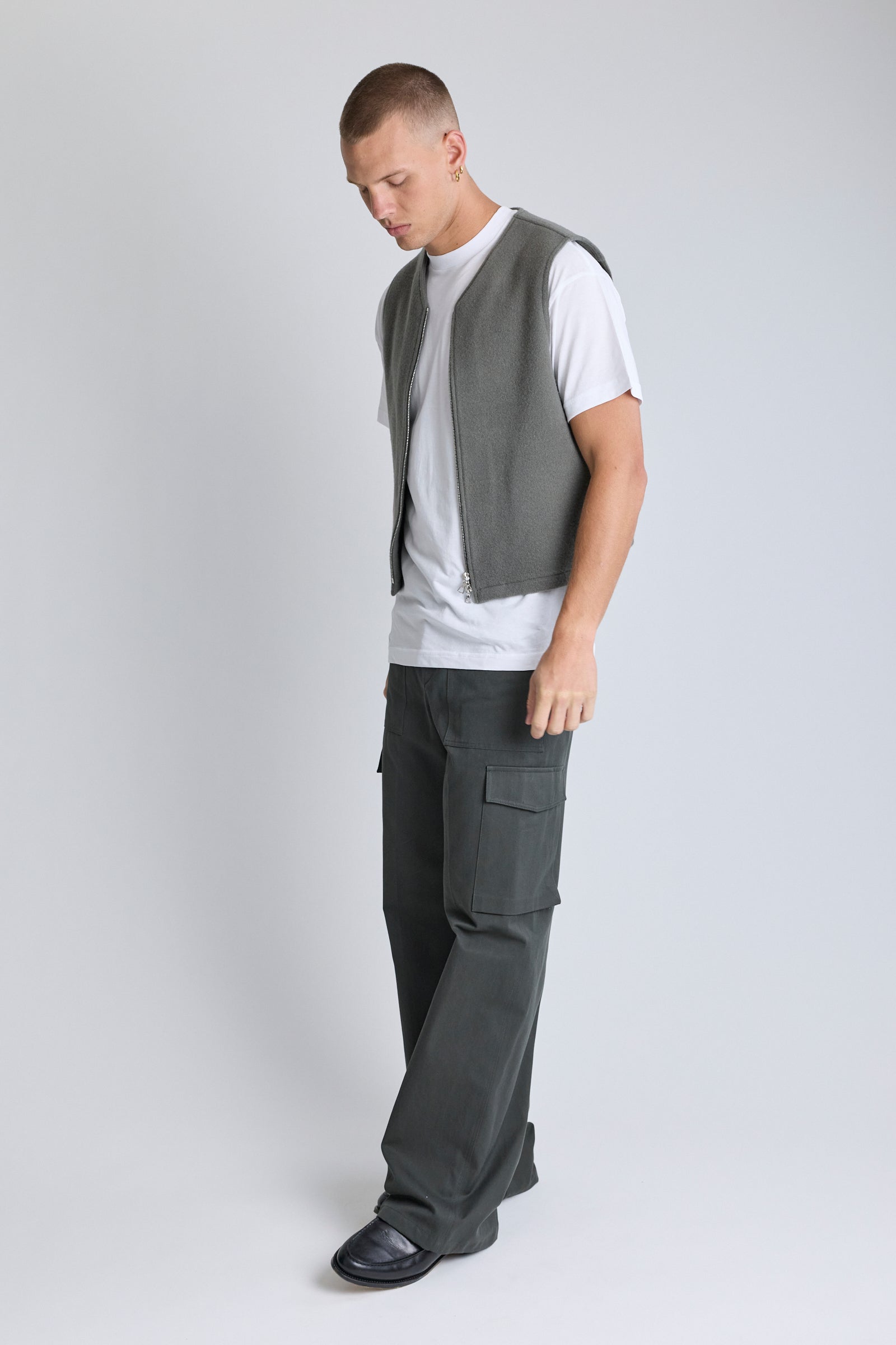 Fleece Gilet - Zinc