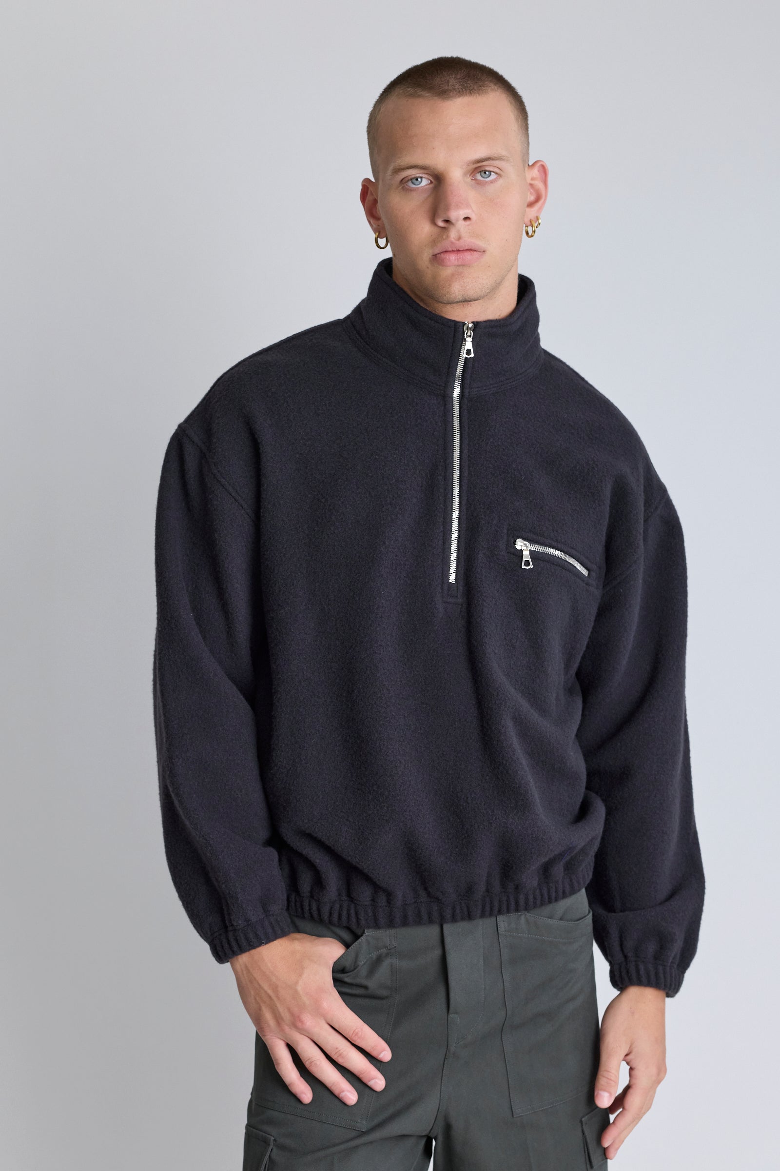 Polar Fleece Sweatshirt - Charbon