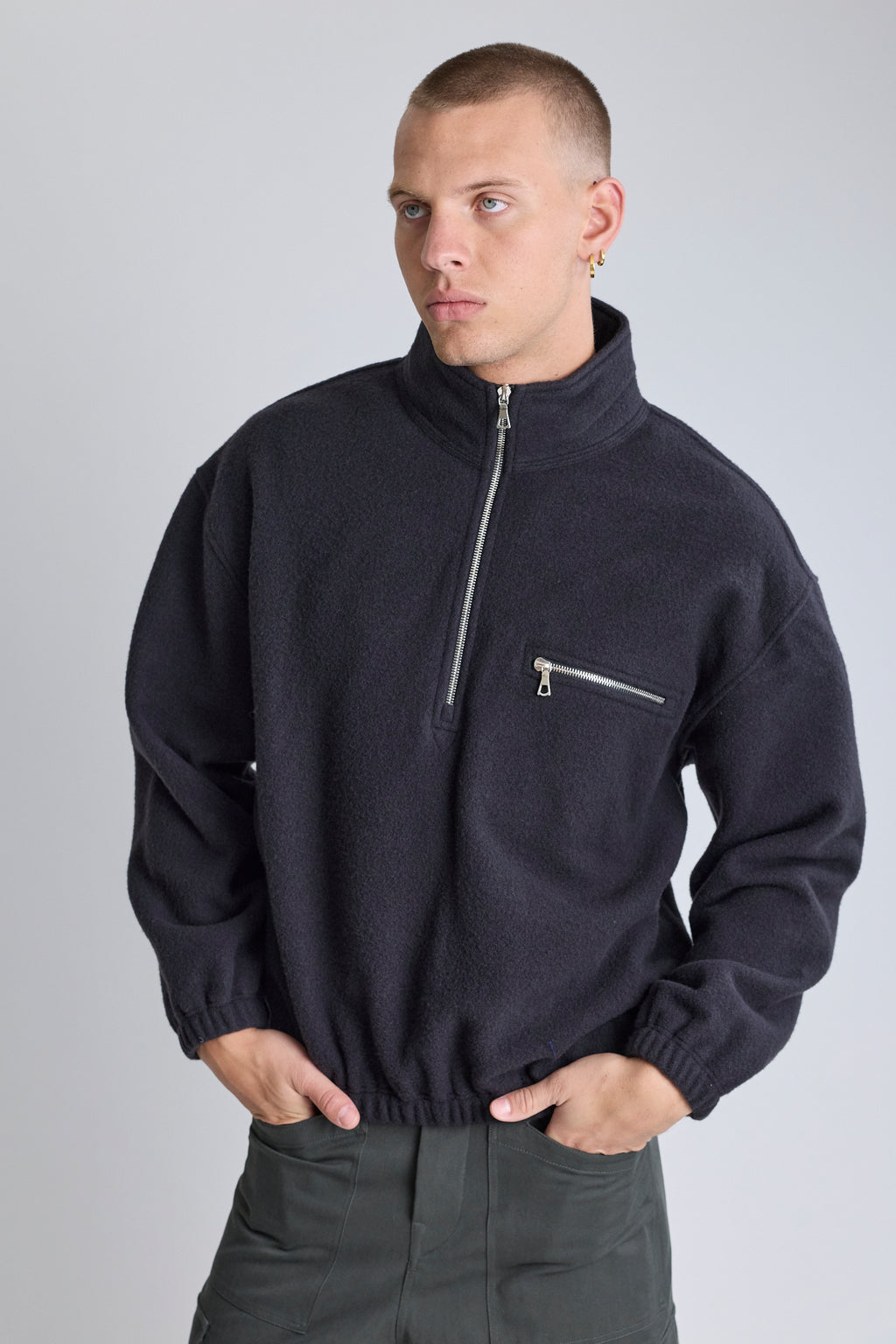 Polar Fleece Sweatshirt - Charbon