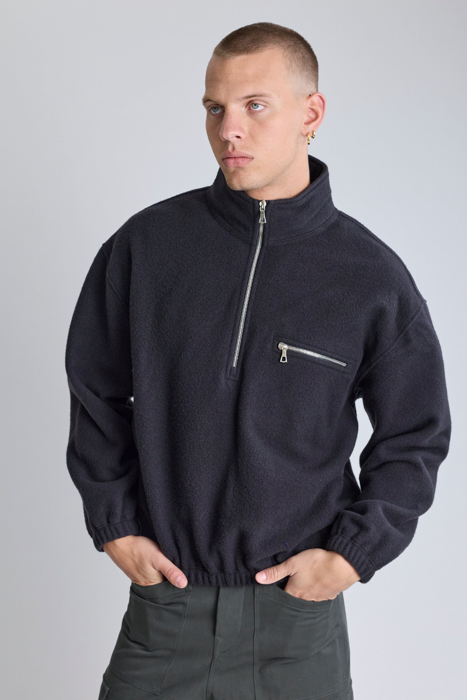 Polar Fleece Sweatshirt - Charbon