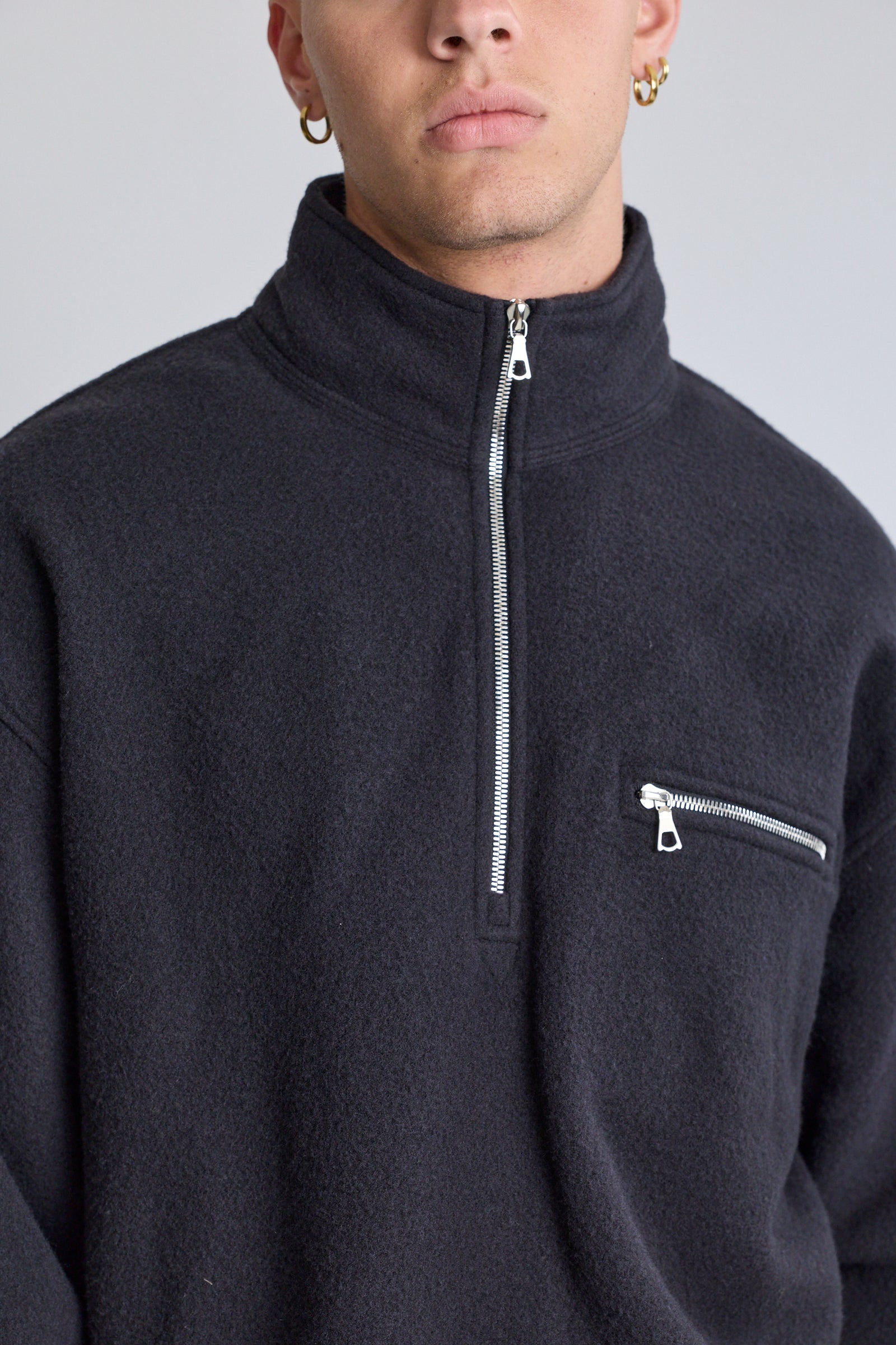 Polar Fleece Sweatshirt - Charbon