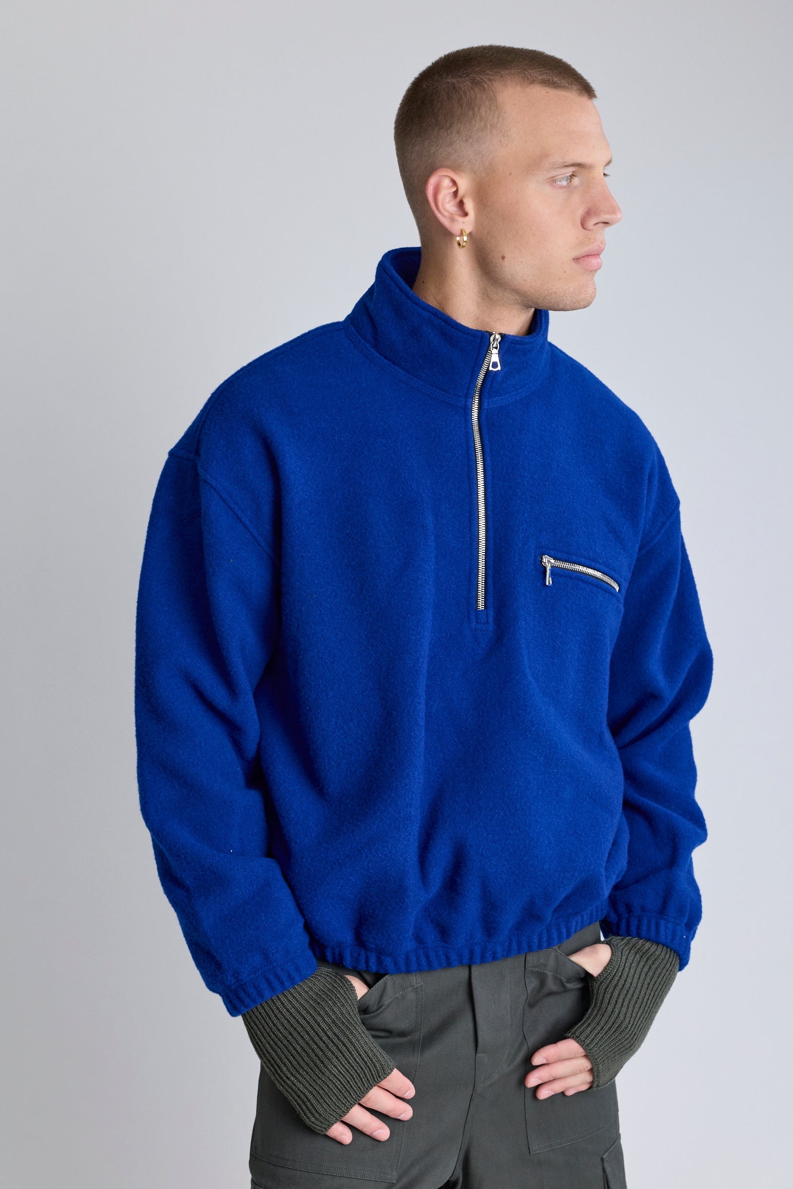 Polar Fleece Sweatshirt - Indigo