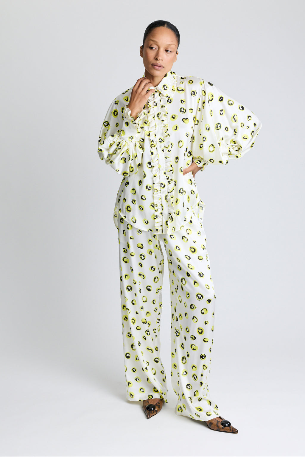 The Palazzo Pant - Sunny & Black