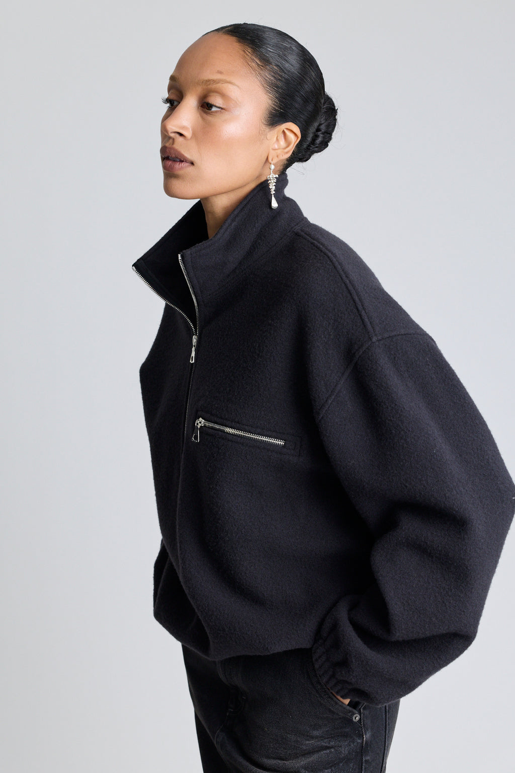 Polar Fleece Sweatshirt - Charbon
