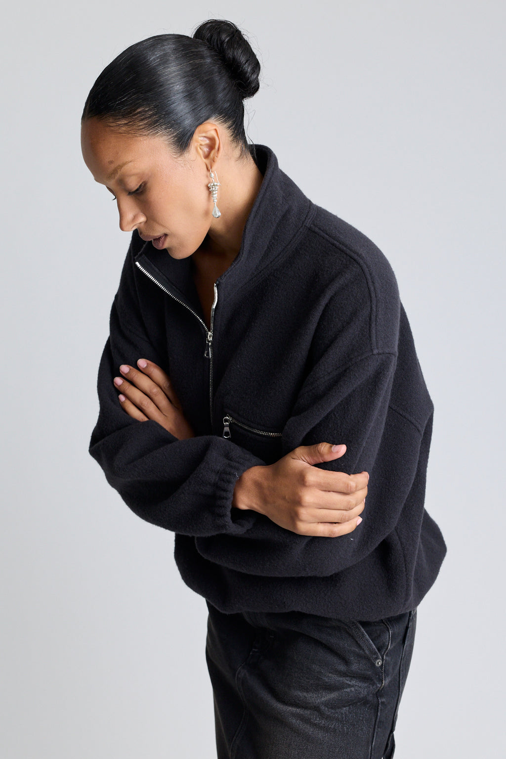 Polar Fleece Sweatshirt - Charbon