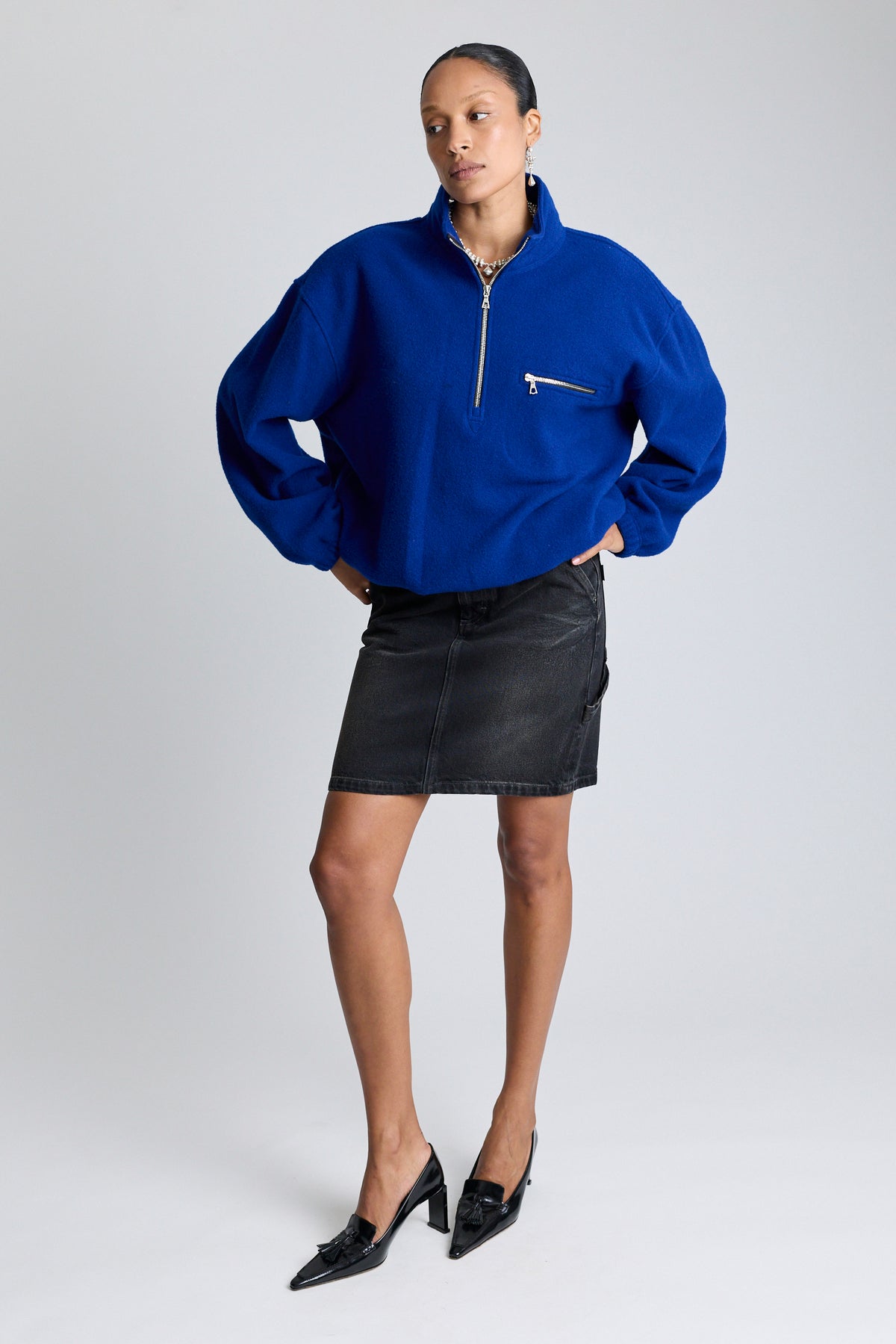 Polar Fleece Sweatshirt - Indigo