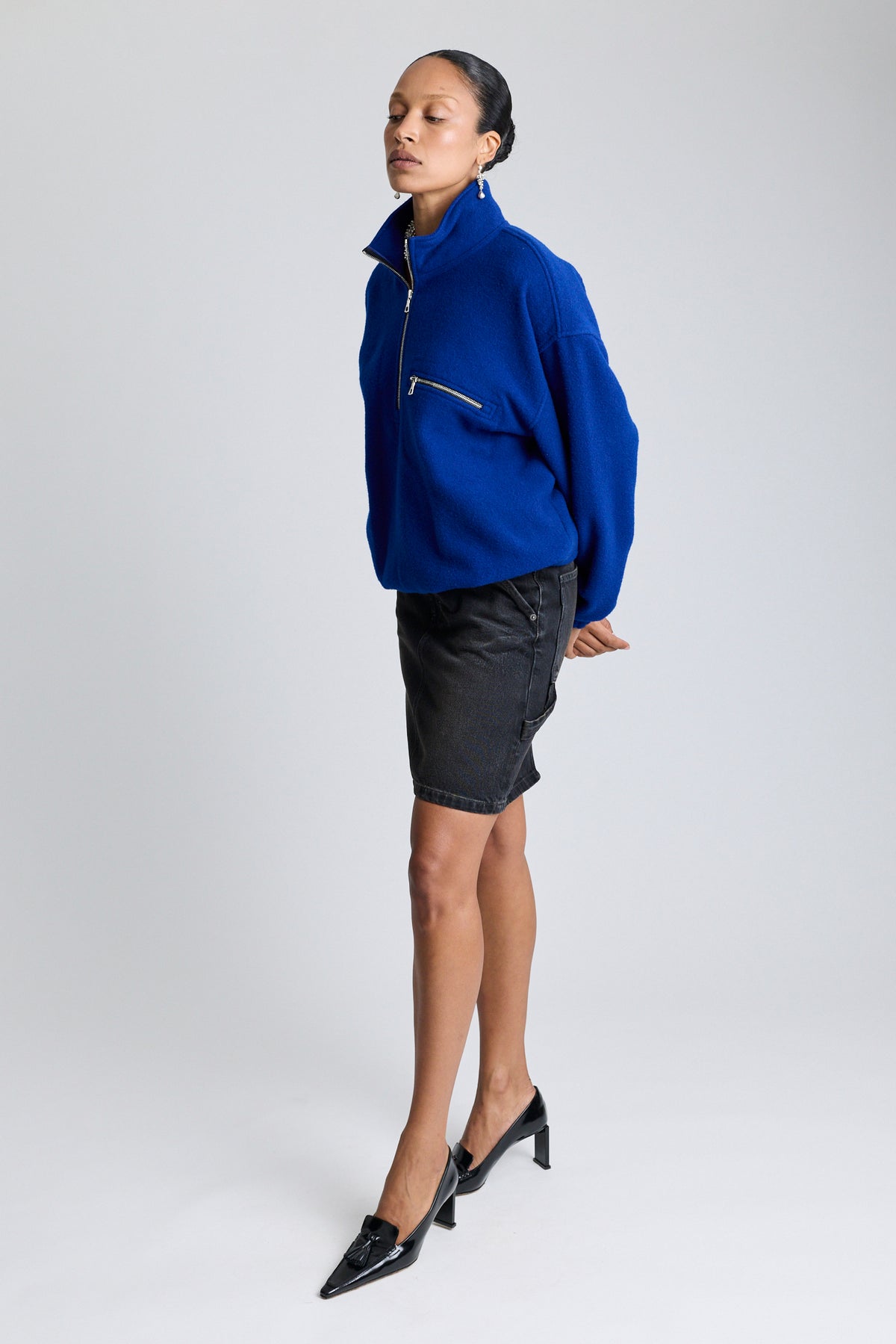 Polar Fleece Sweatshirt - Indigo