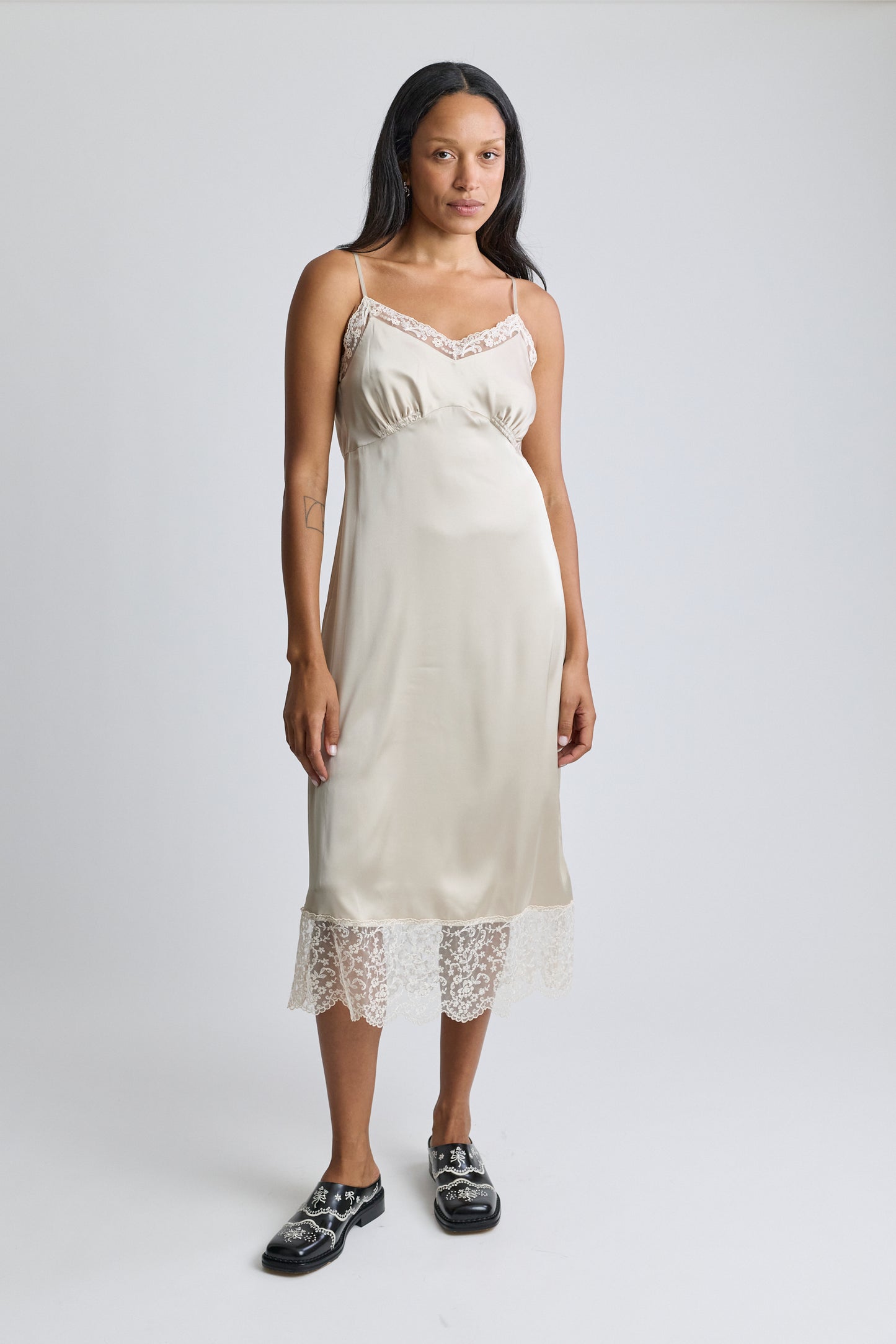 Lace Trim Slip Dress