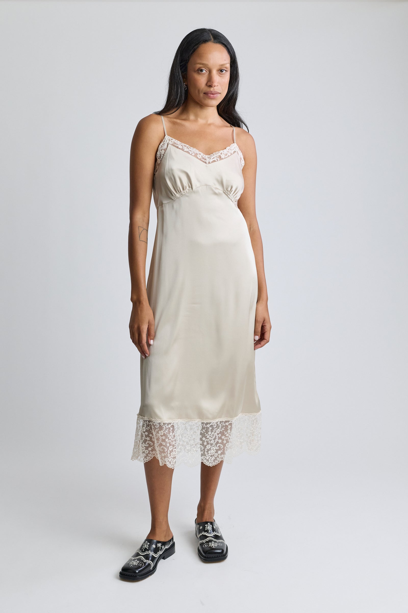Lace Trim Slip Dress