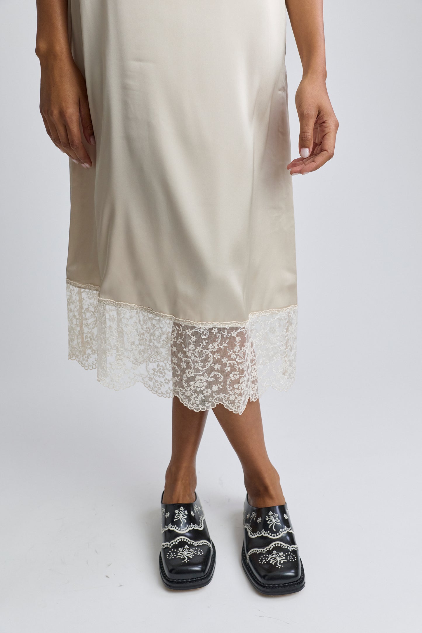 Lace Trim Slip Dress