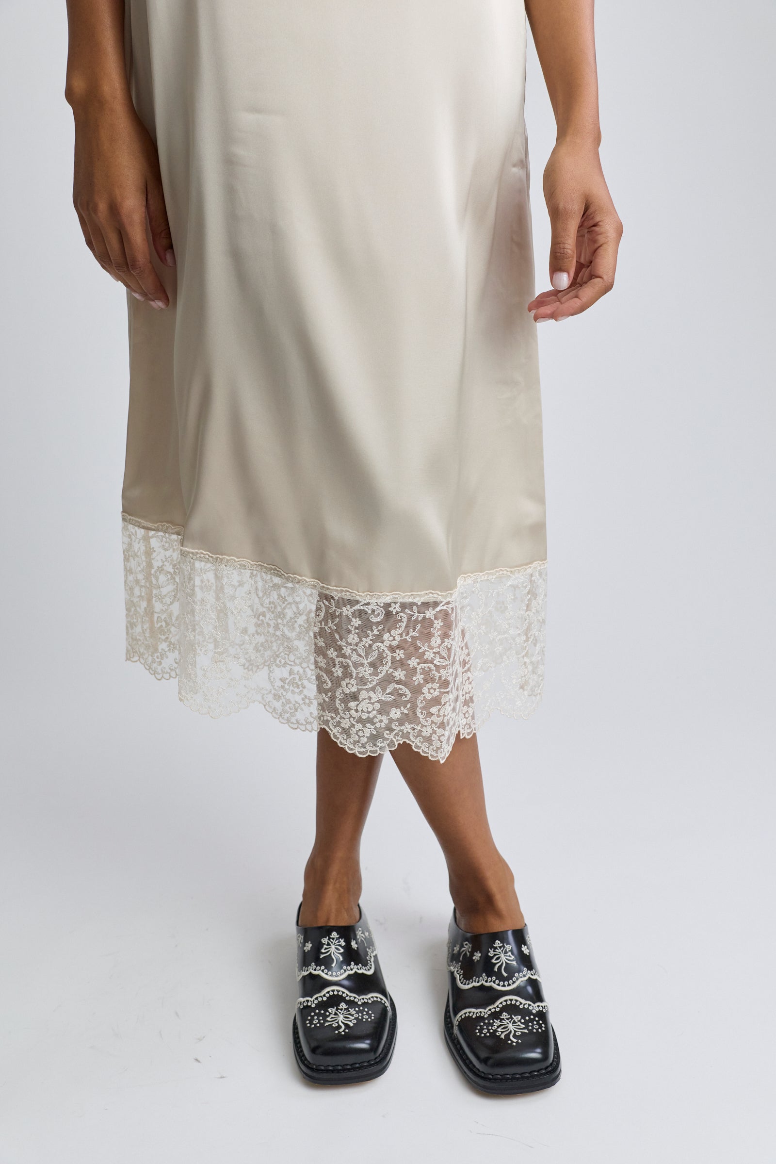 Lace Trim Slip Dress