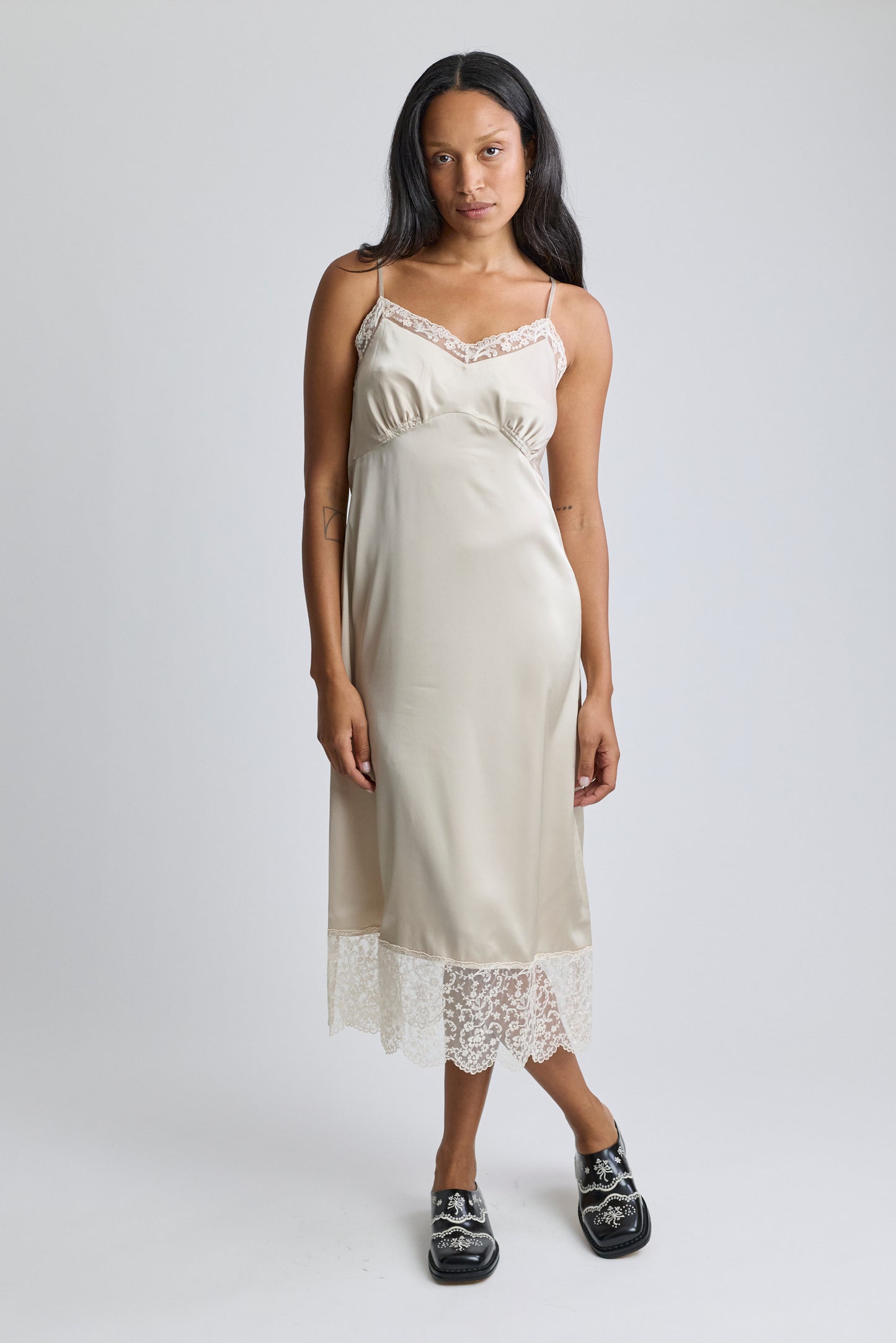Lace Trim Slip Dress