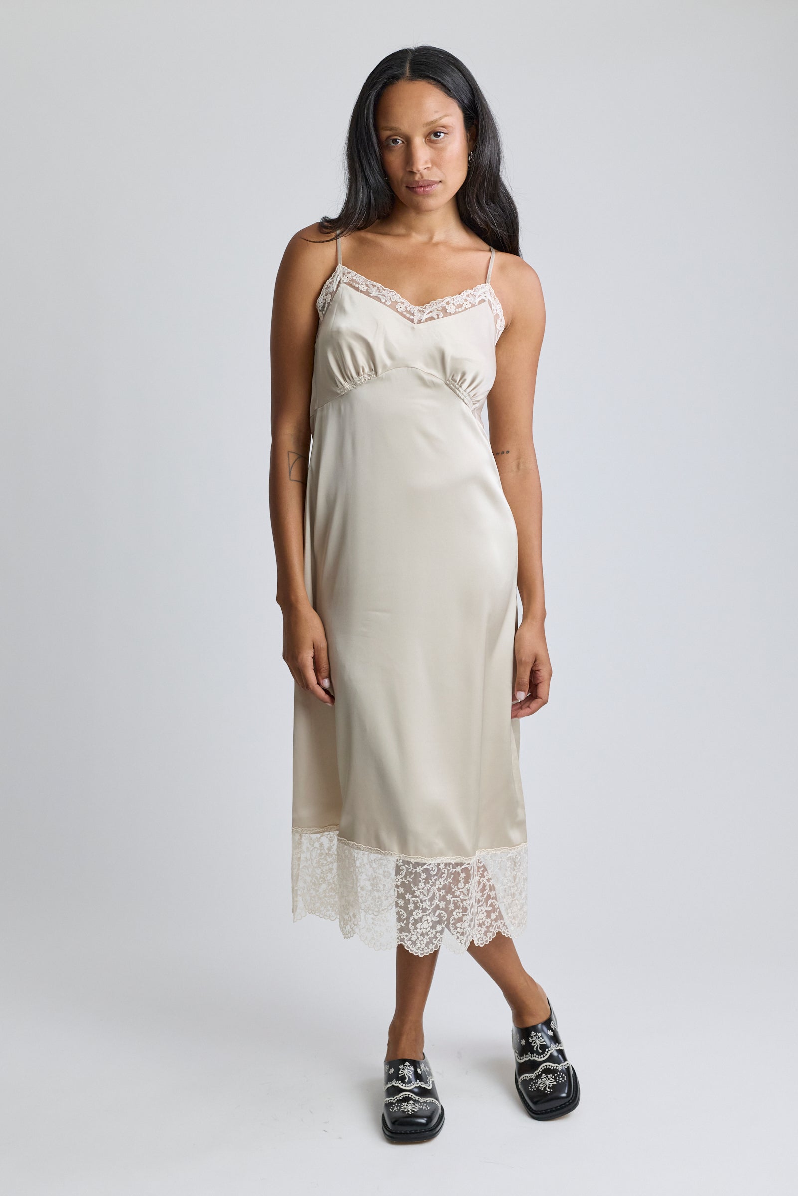 Lace Trim Slip Dress