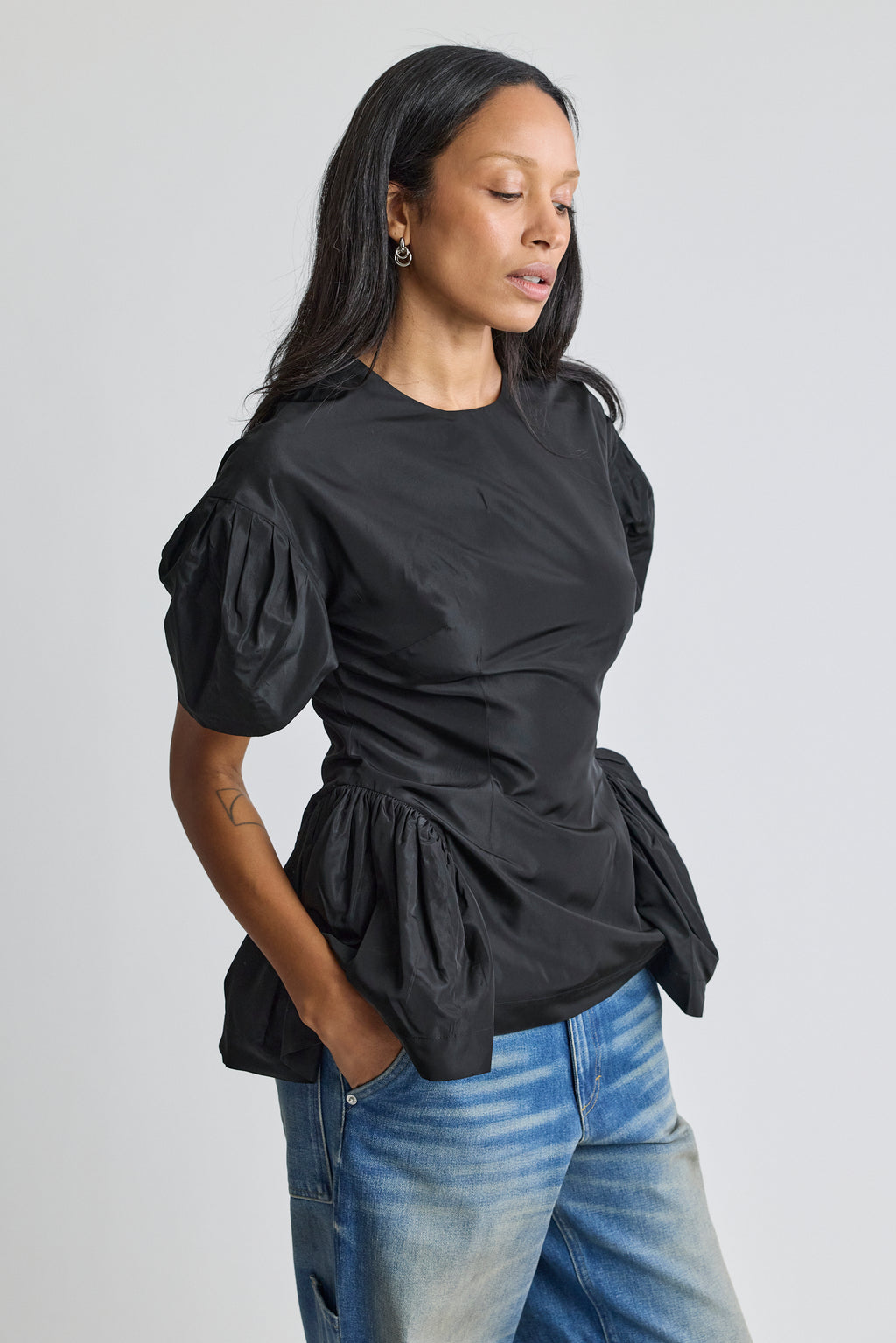 Sculpted Peplum Top