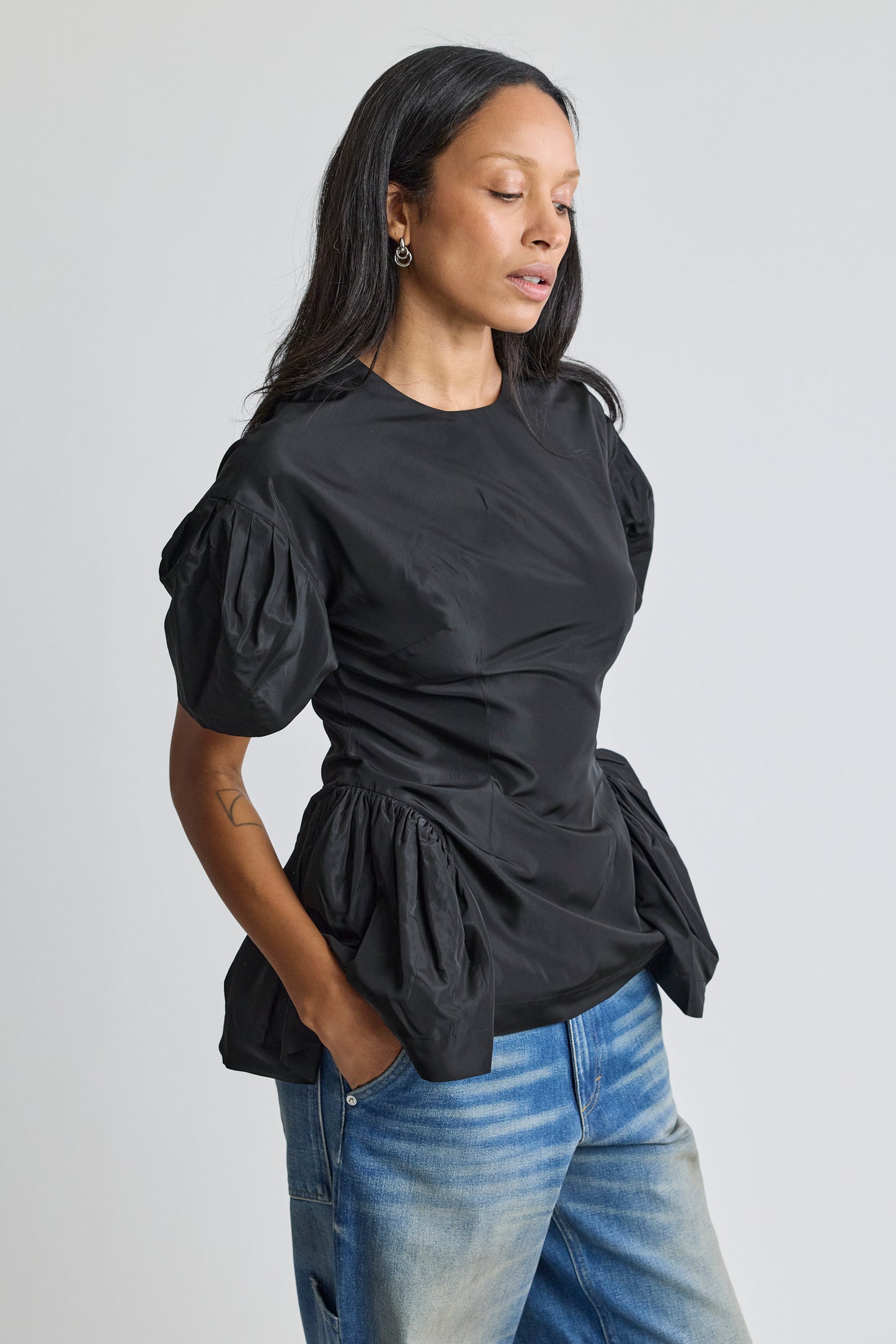 Sculpted Peplum Top
