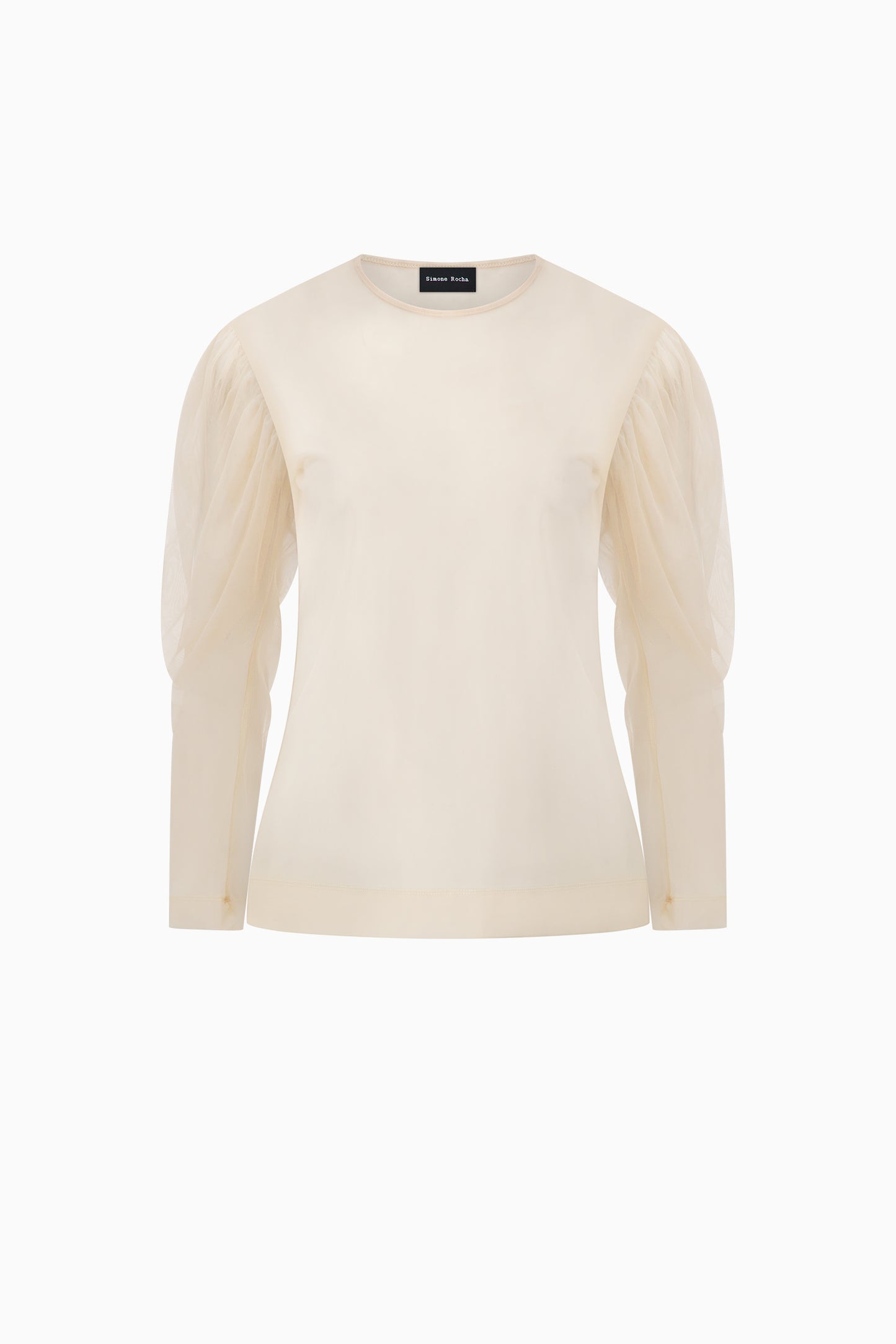 Sheer Draped Sleeve Top