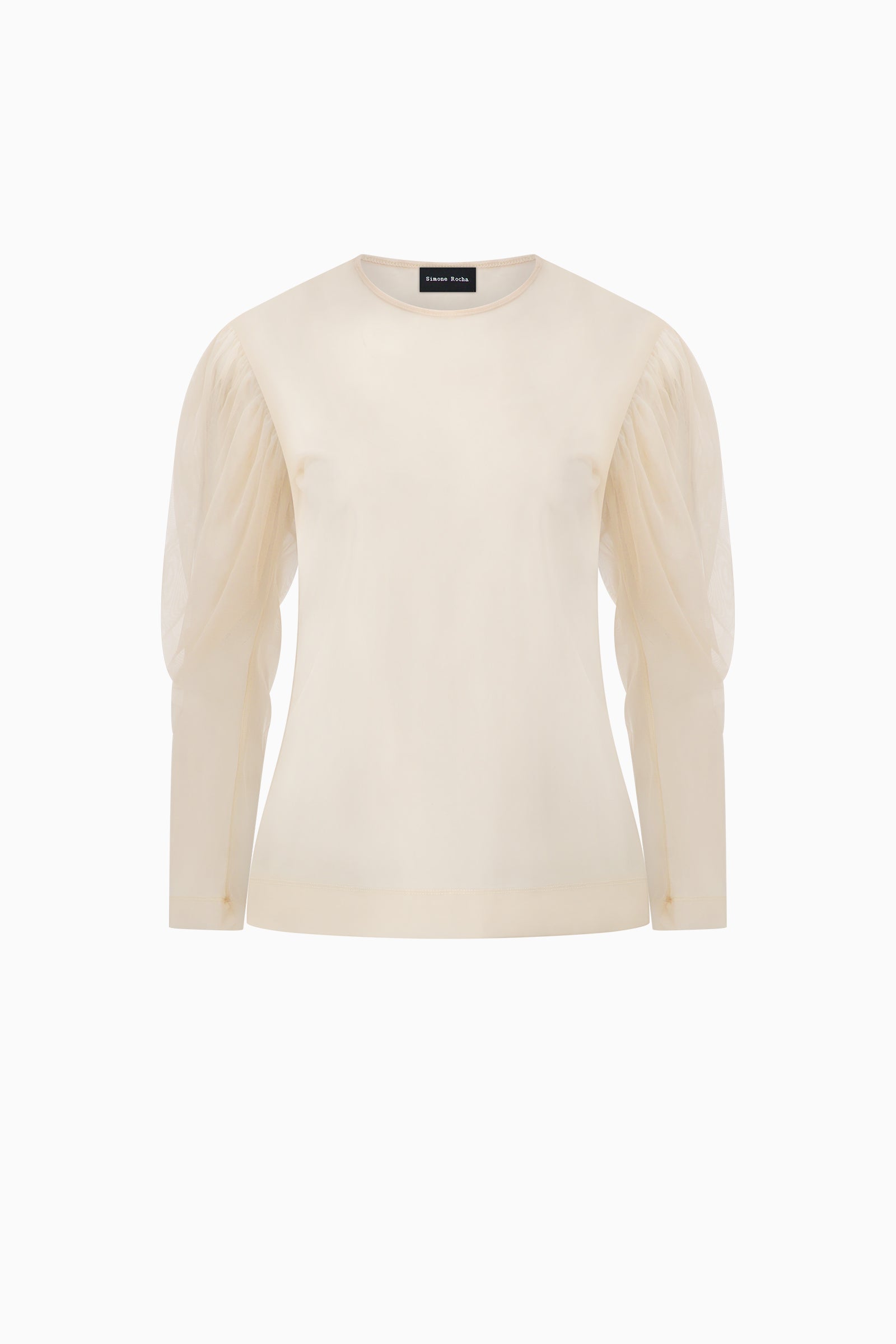 Sheer Draped Sleeve Top