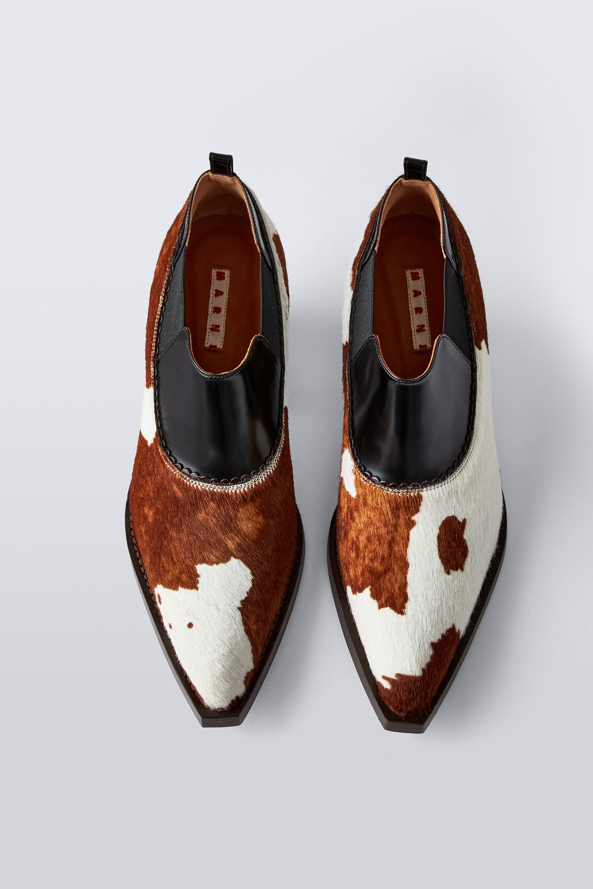 Cow-print Ponyhair Low-cut Boot