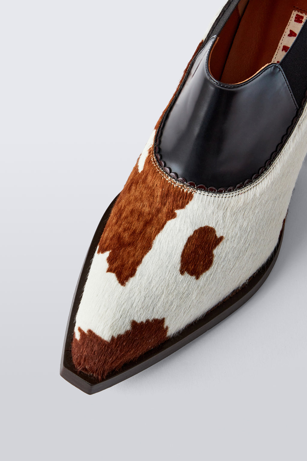 Cow-print Ponyhair Low-cut Boot