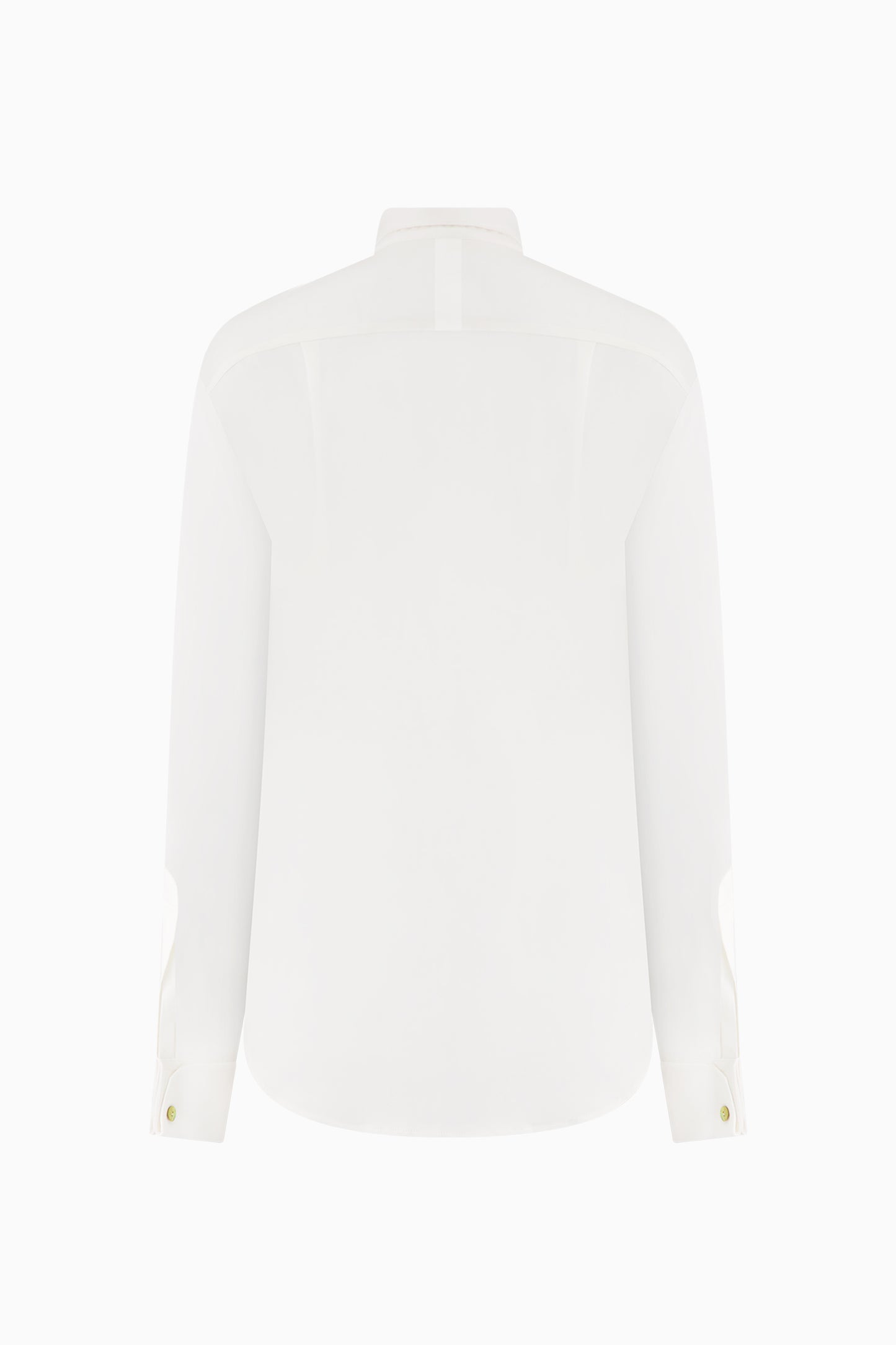 Silk Jersey Winged Collared Shirt - White