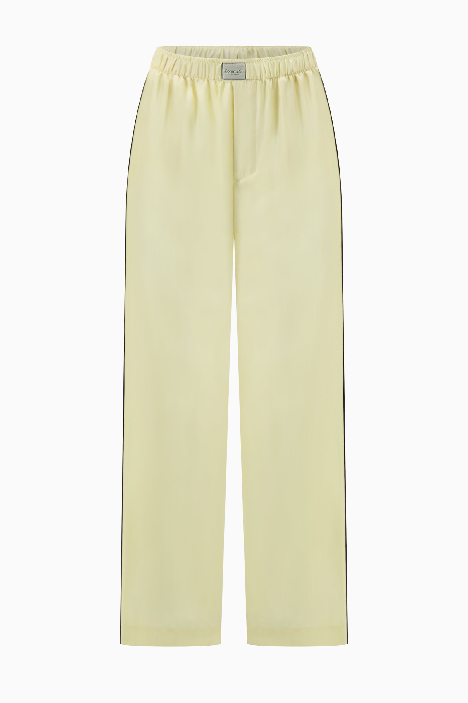 Silk Lounge Pant Piped - Butter