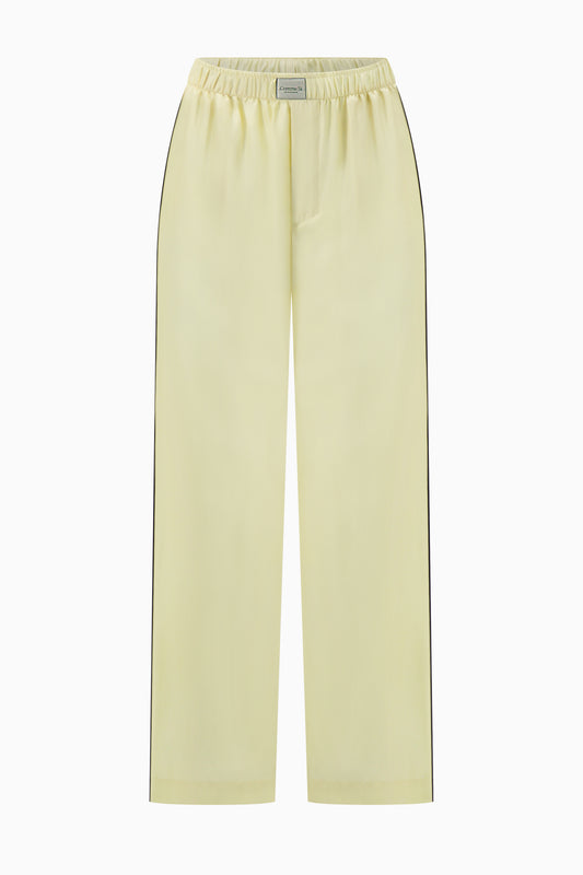 Silk Lounge Pant Pipped - Butter