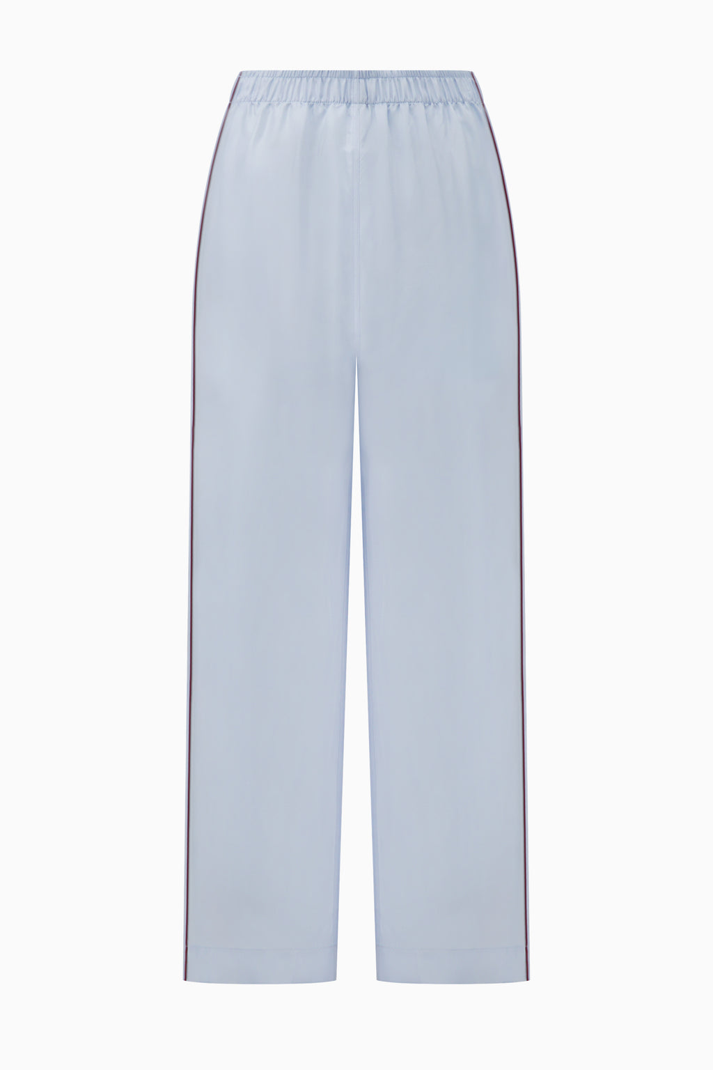 Silk Lounge Pant Piped - Glacier