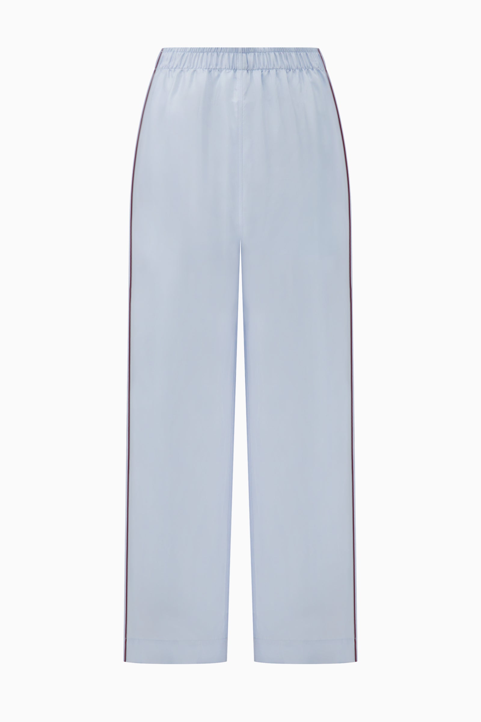 Silk Lounge Pant Piped - Glacier