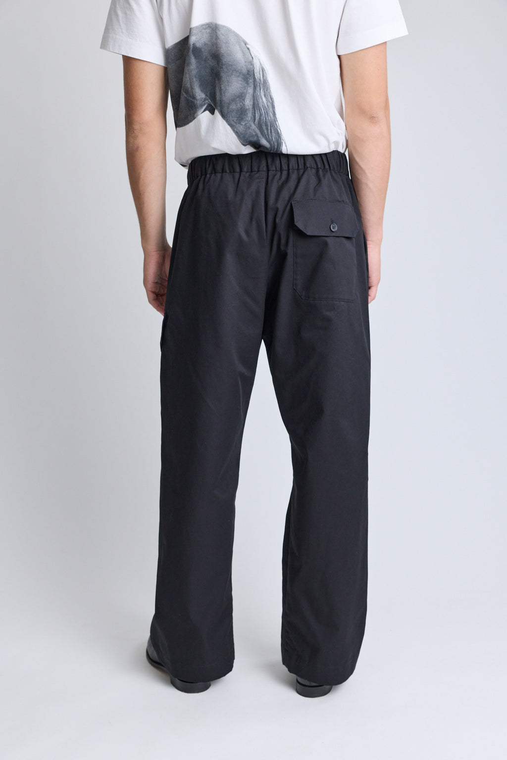 Drawstring Cargo Knee Pleat Trousers