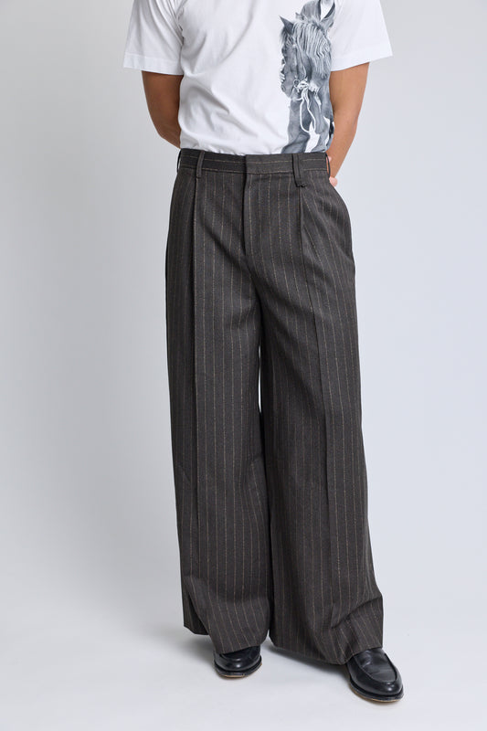 Wide Leg Trousers - Chocolate