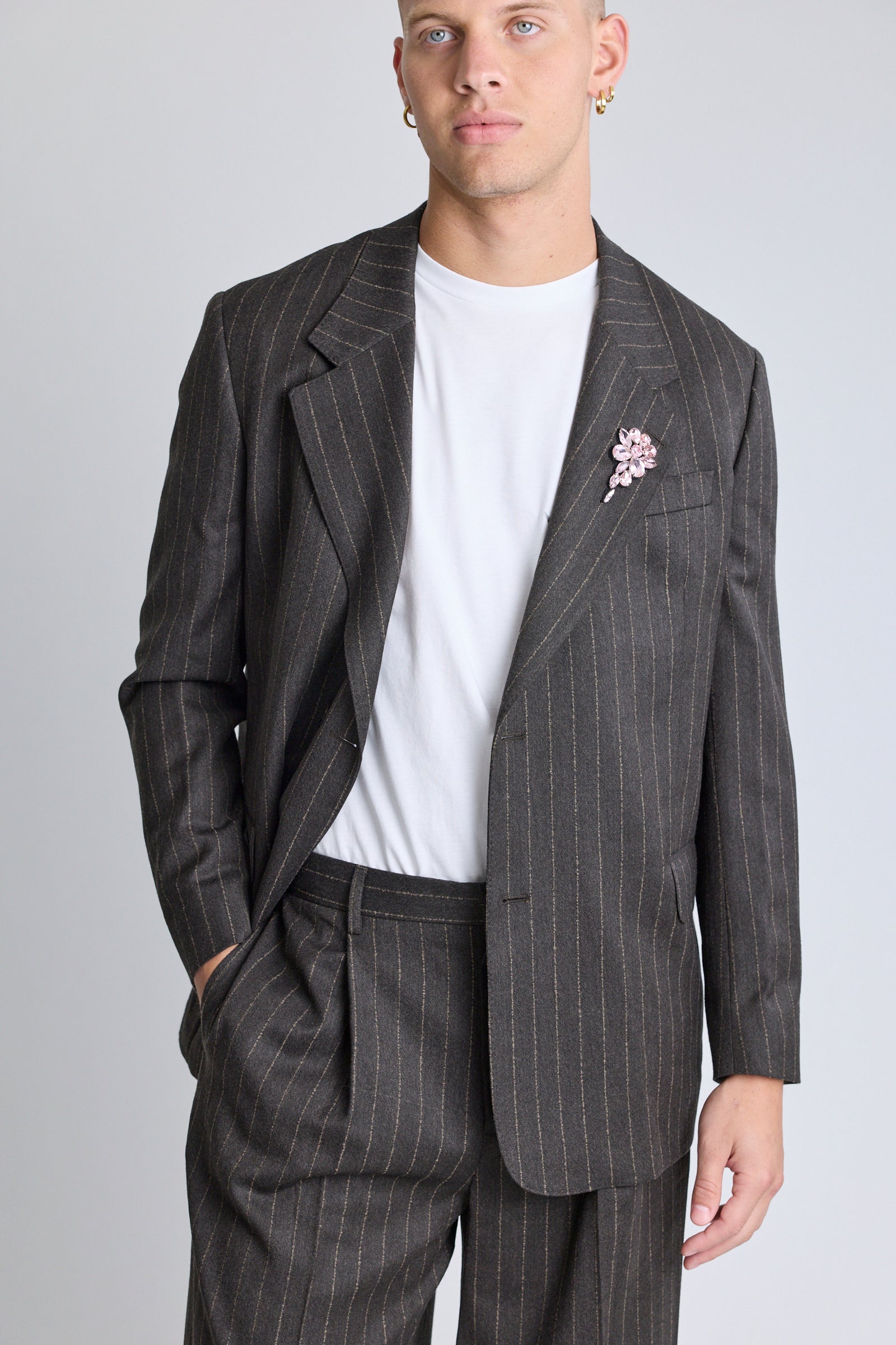 Notch Lapel Jacket - Chocolate