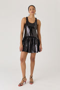 Tapered Back Peplum Mini Dress