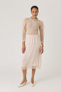 Lace Trim Negligee Skirt