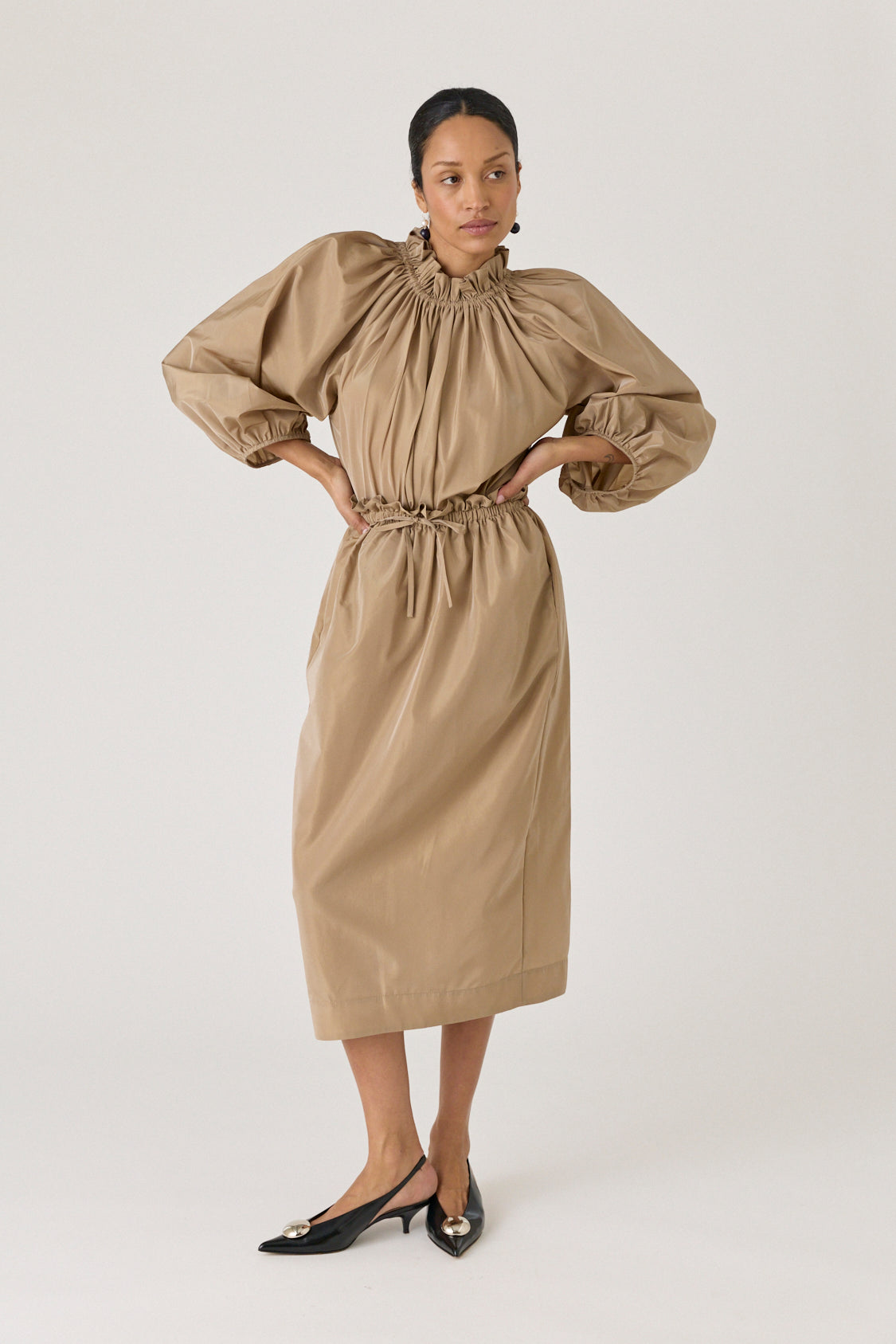 Gathered Waist Tulip Skirt