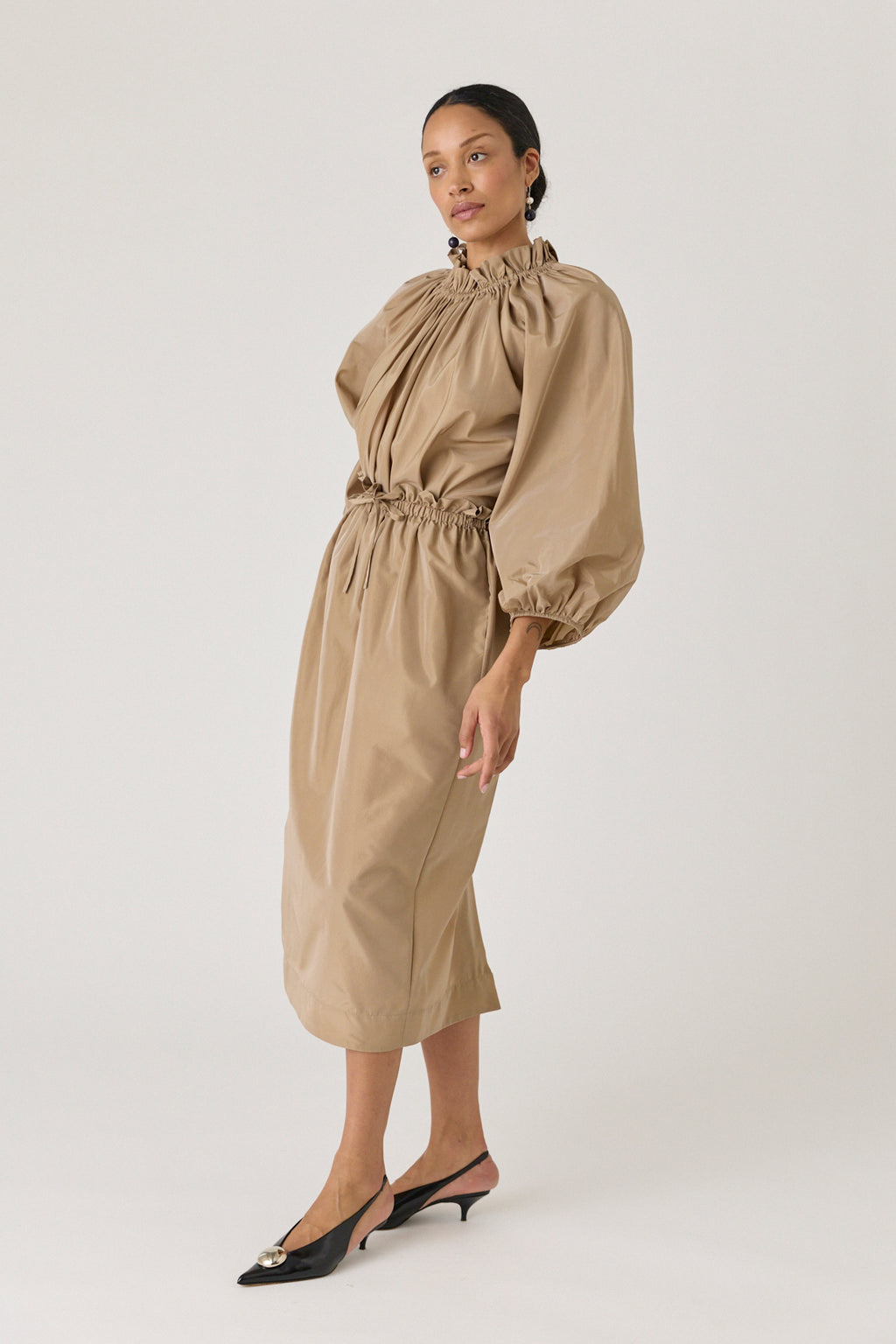Gathered Waist Tulip Skirt