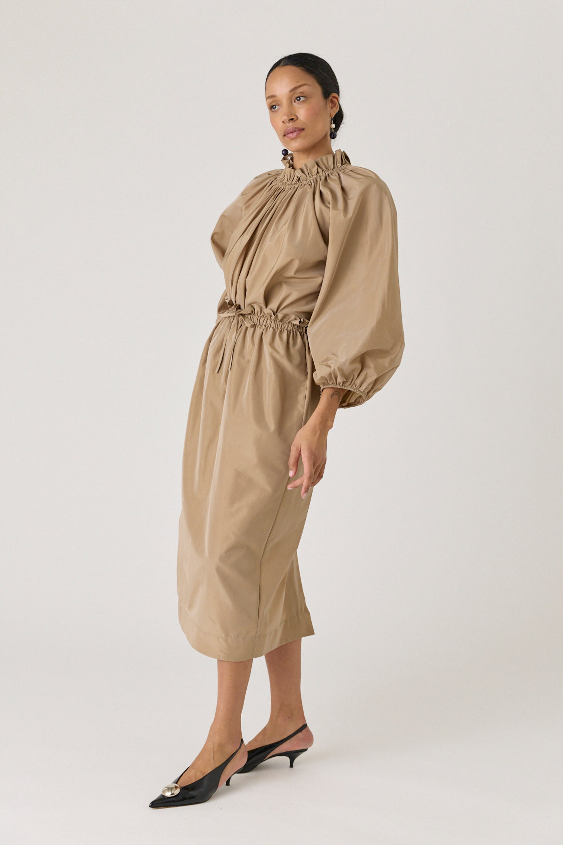 Gathered Waist Tulip Skirt