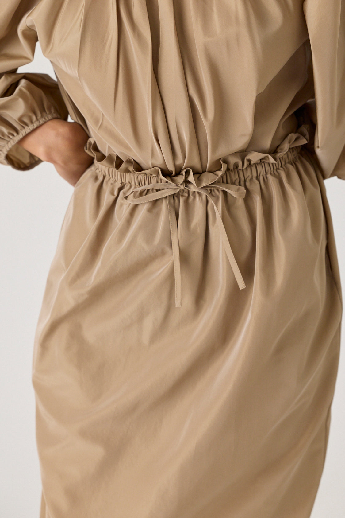 Gathered Waist Tulip Skirt