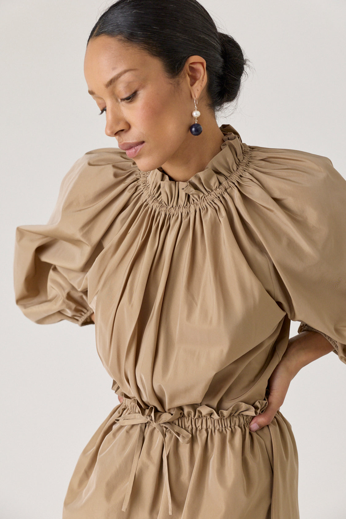 Ruched Billow Balloon Top