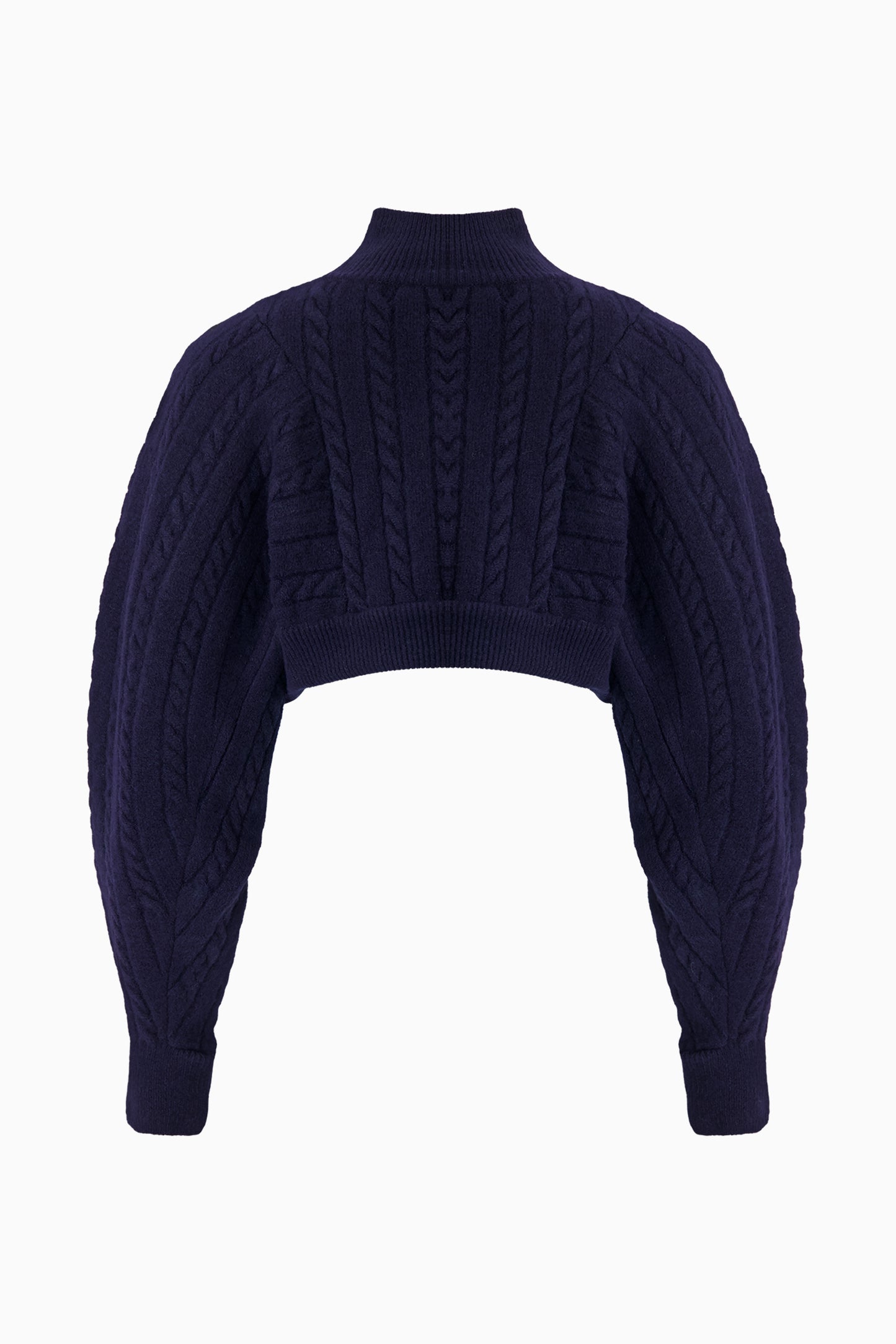 Cable Knit Turtleneck Shrug