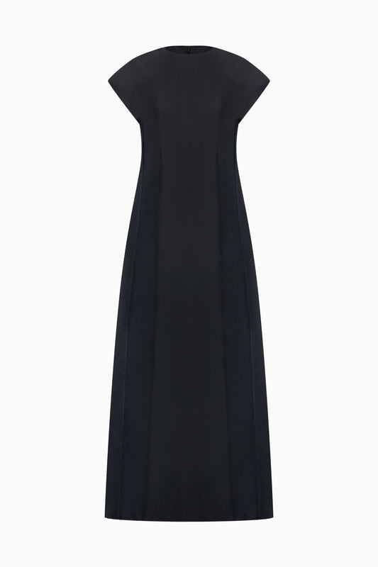 Fitted-Back Ruched Detail Chain Dress