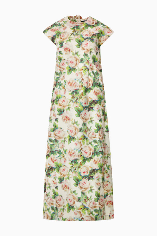 Fitted-Back Ruched Detail Chain Dress