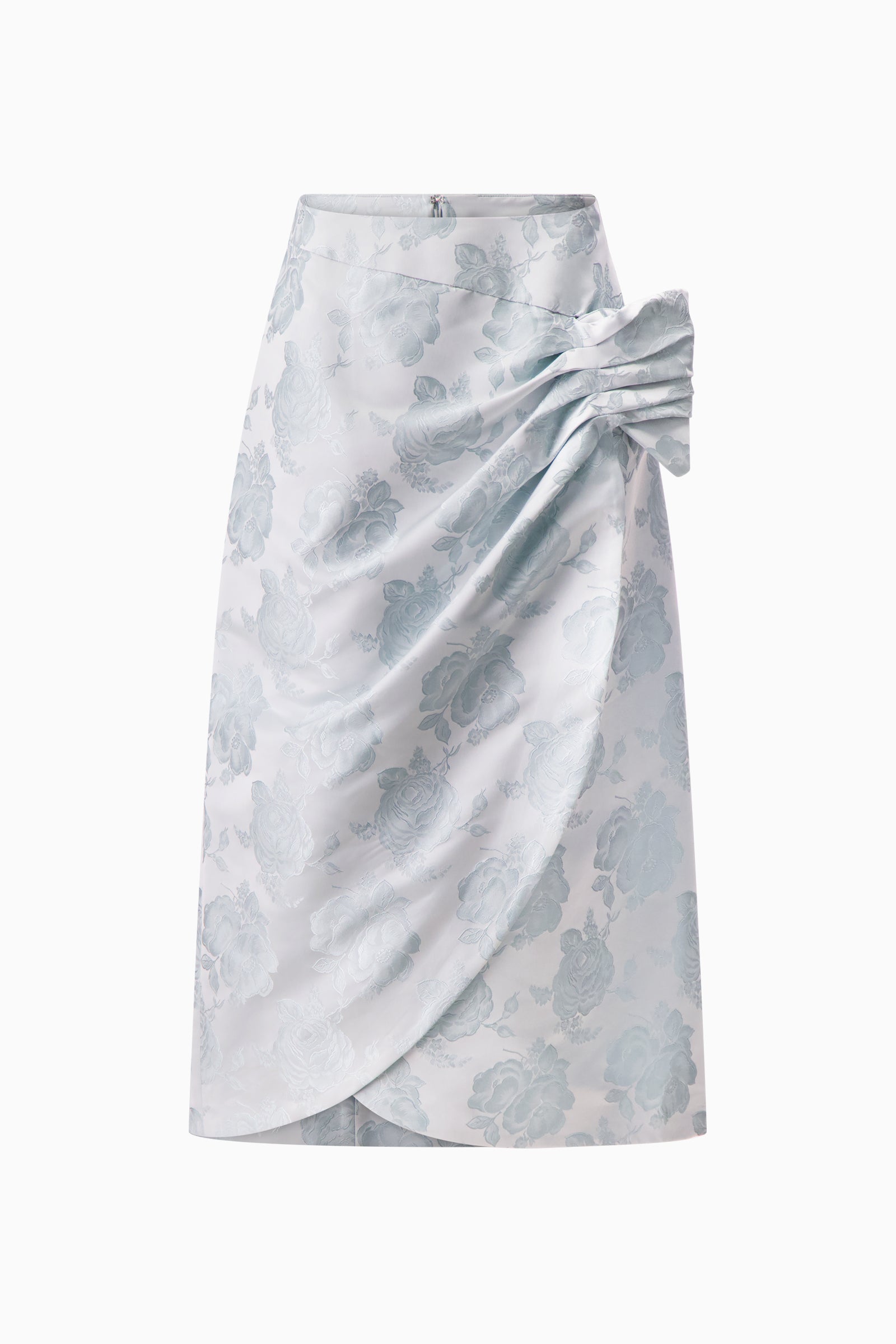 Gathered Flower Sash Skirt