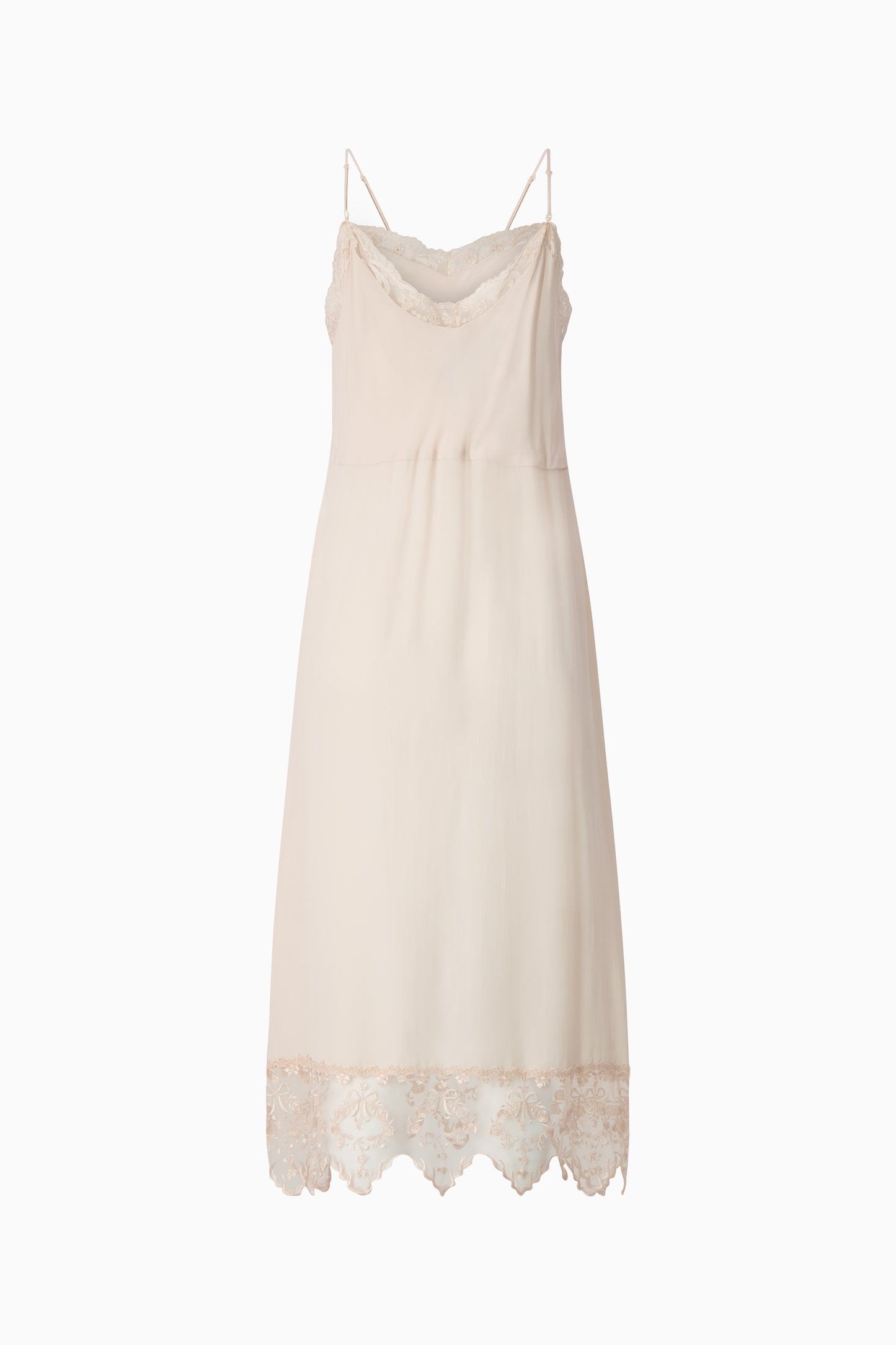 Slip Dress with Lace Trim