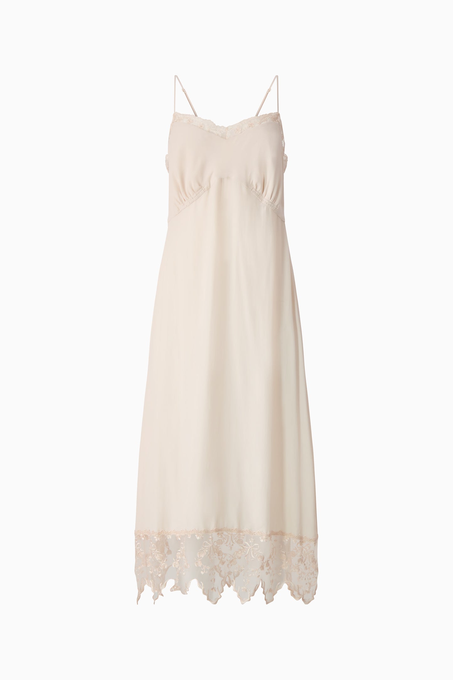 Slip Dress with Lace Trim