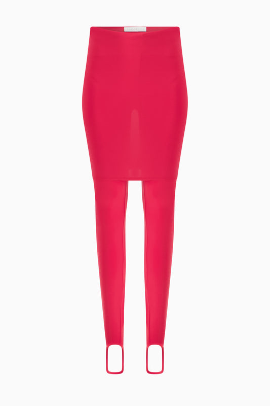 Skirt Thong Legging - Red