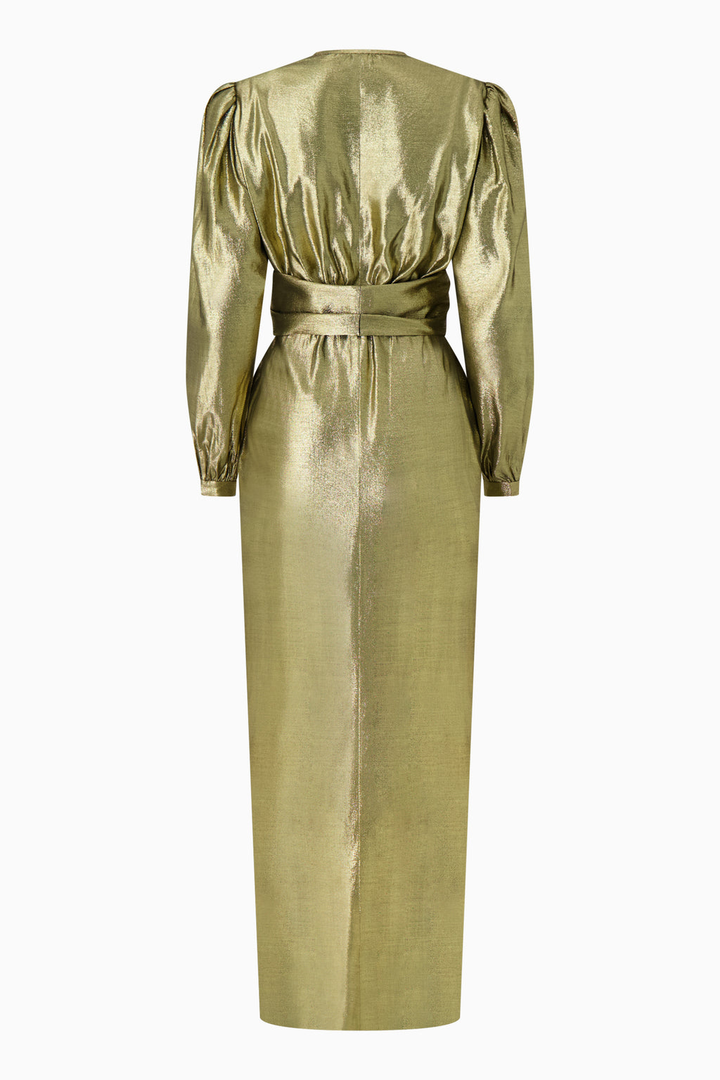 Gold Lamé Gown with Bow