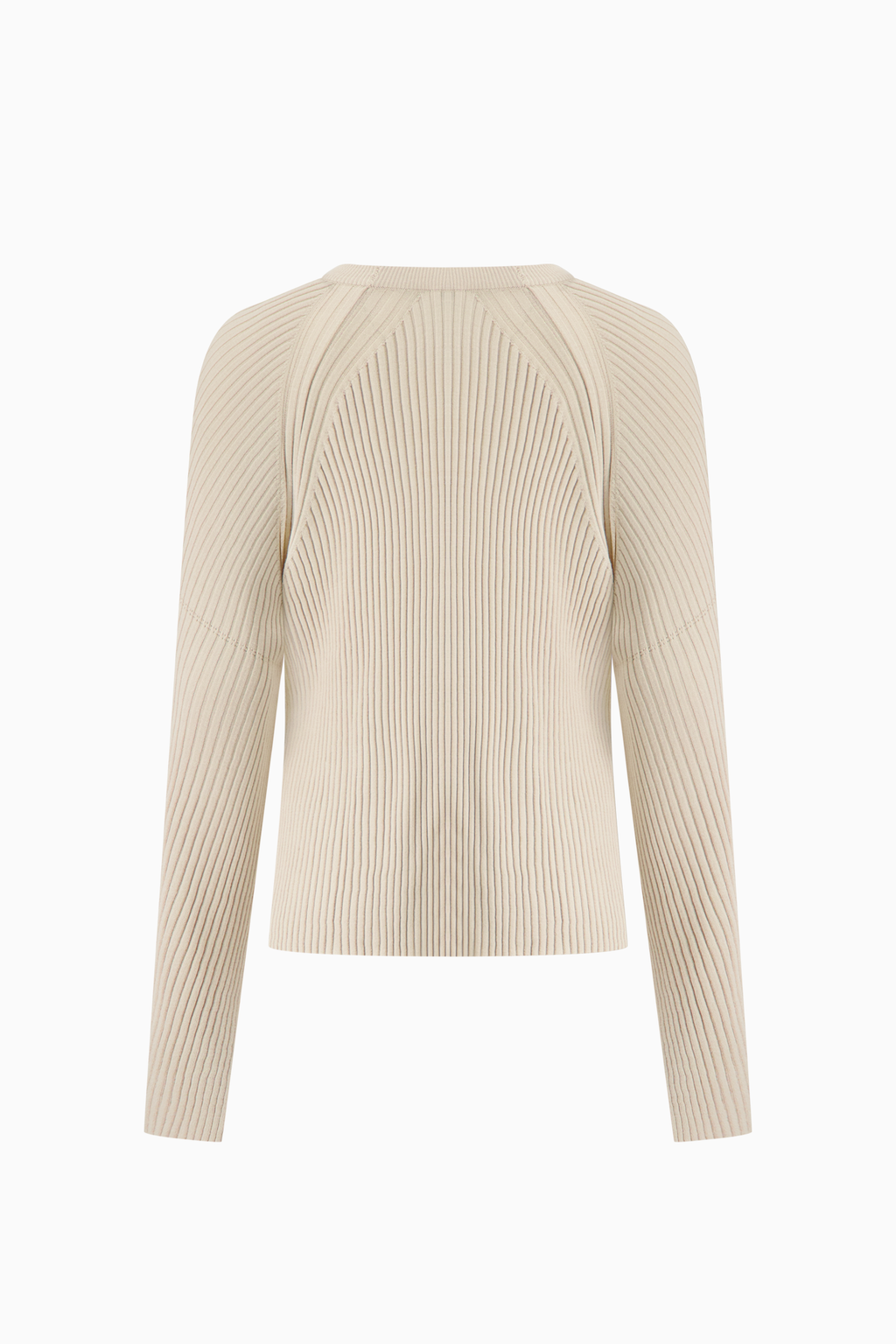 Slit Cuffs Ribbed Knit Top