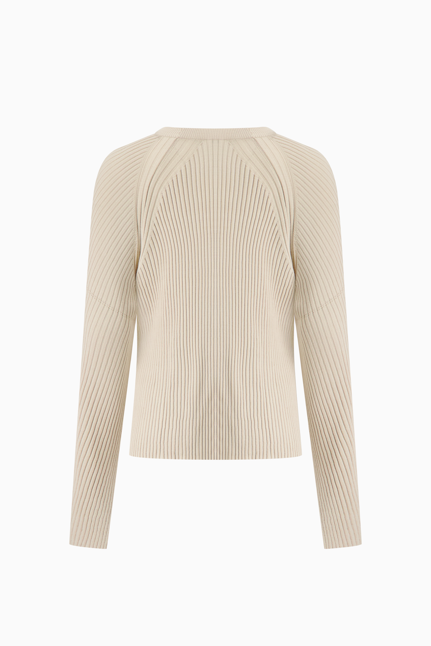 Slit Cuffs Ribbed Knit Top